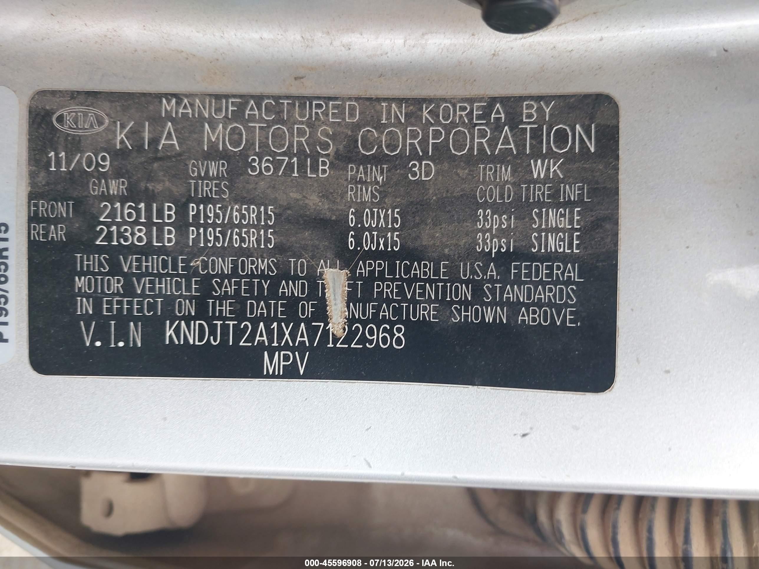 2010 Kia Soul   Silver vin: KNDJT2A1XA7122968