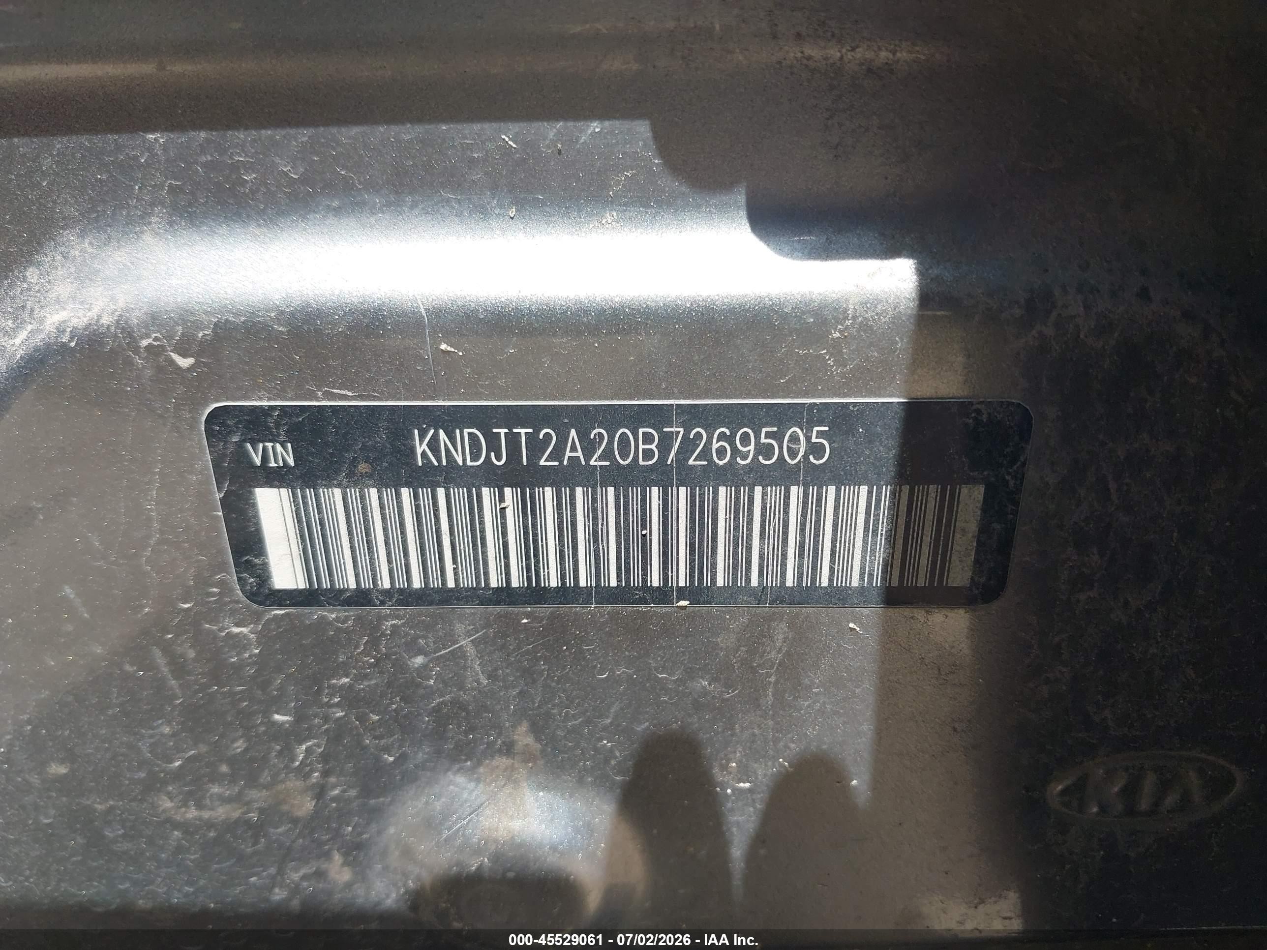 2011 Kia Soul + Gray vin: KNDJT2A20B7269505