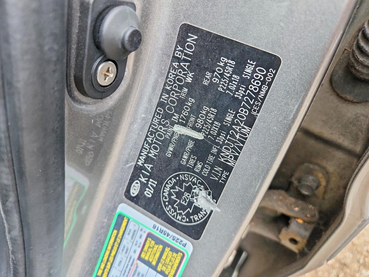 2011 Kia Soul + Gray vin: KNDJT2A20B7278690