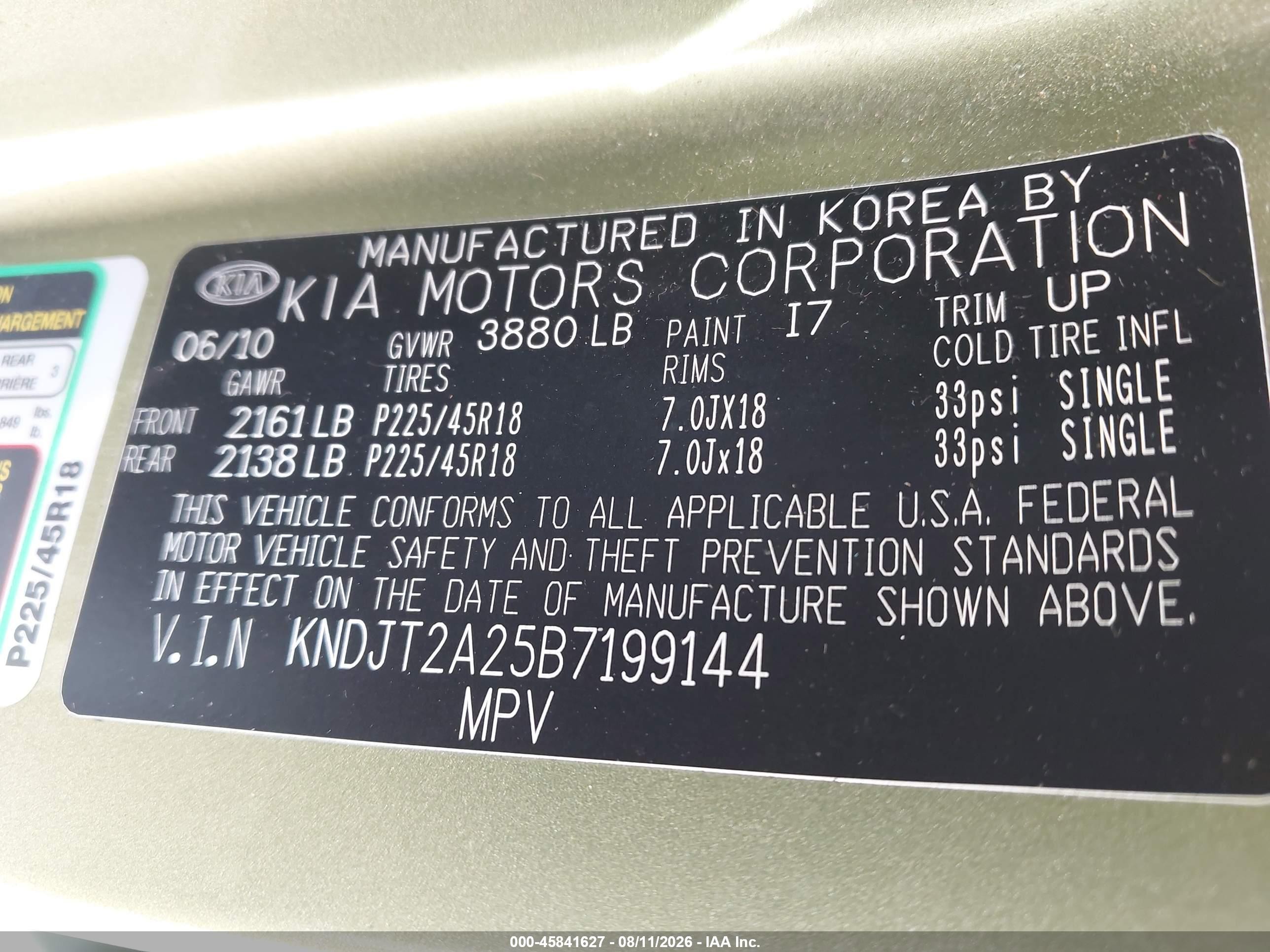 2011 Kia Soul ! Green vin: KNDJT2A25B7199144