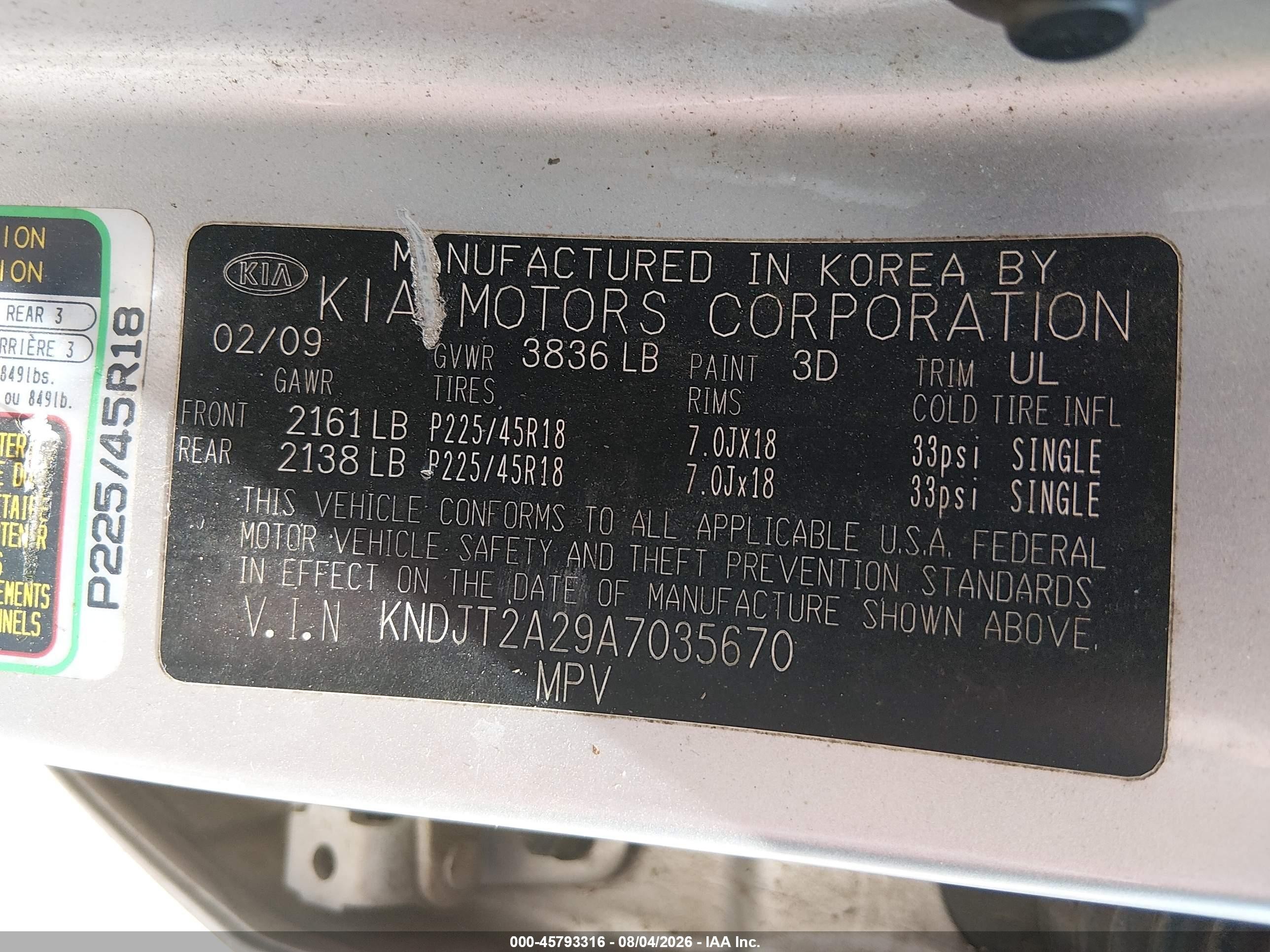 2010 Kia Soul Sport Silver vin: KNDJT2A29A7035670