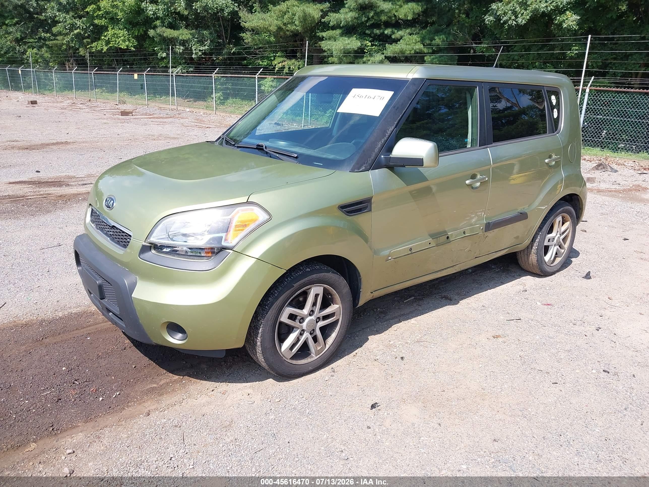 2011 Kia Soul + Зеленый vin: KNDJT2A29B7279059
