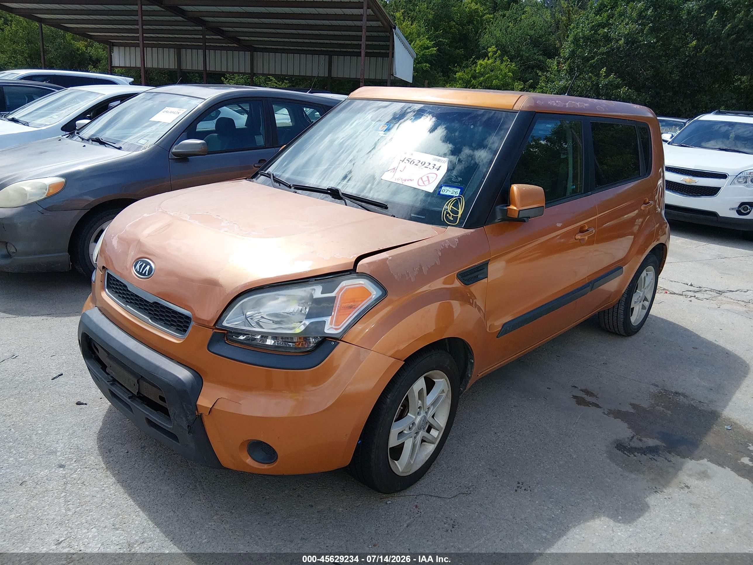 2011 Kia Soul + Оранжевый vin: KNDJT2A2XB7299160