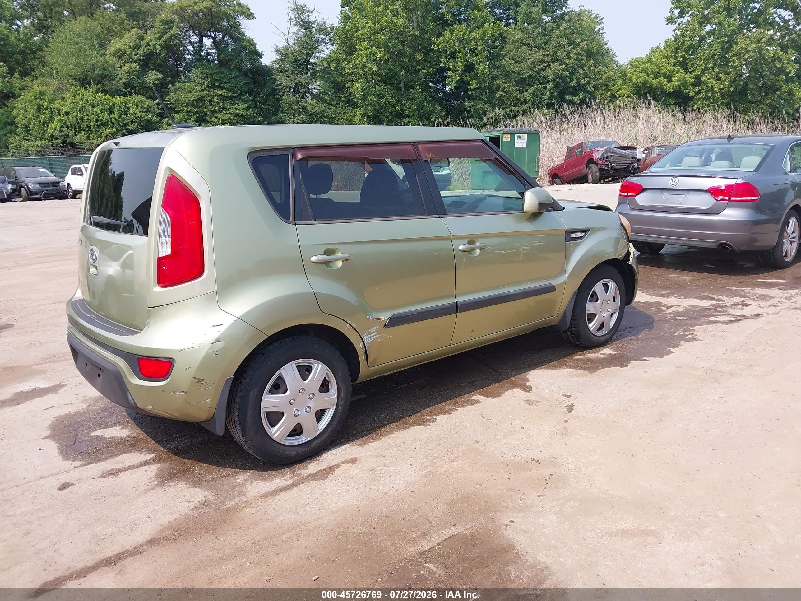 2012 Kia Soul   Green vin: KNDJT2A50C7473622