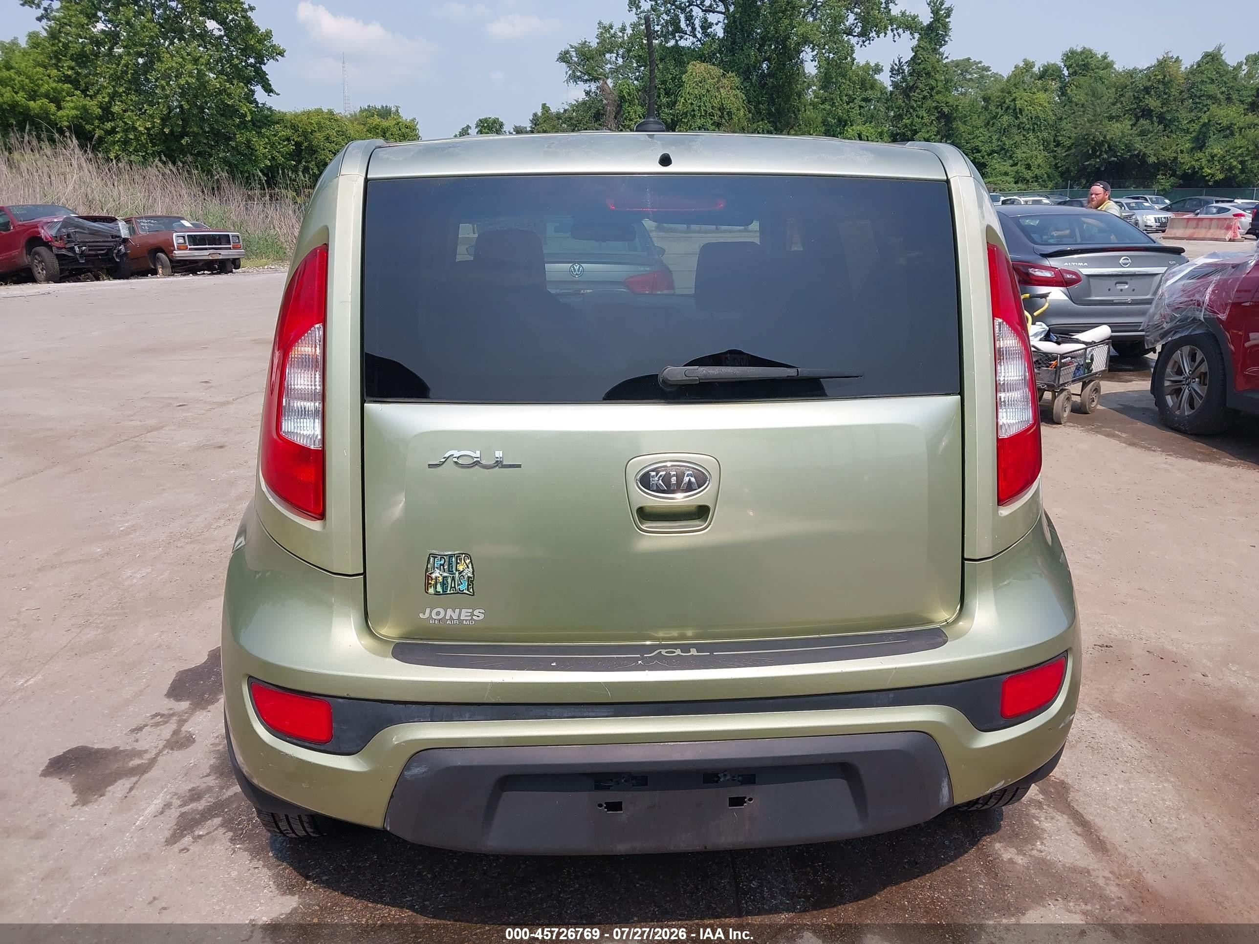 2012 Kia Soul   Green vin: KNDJT2A50C7473622