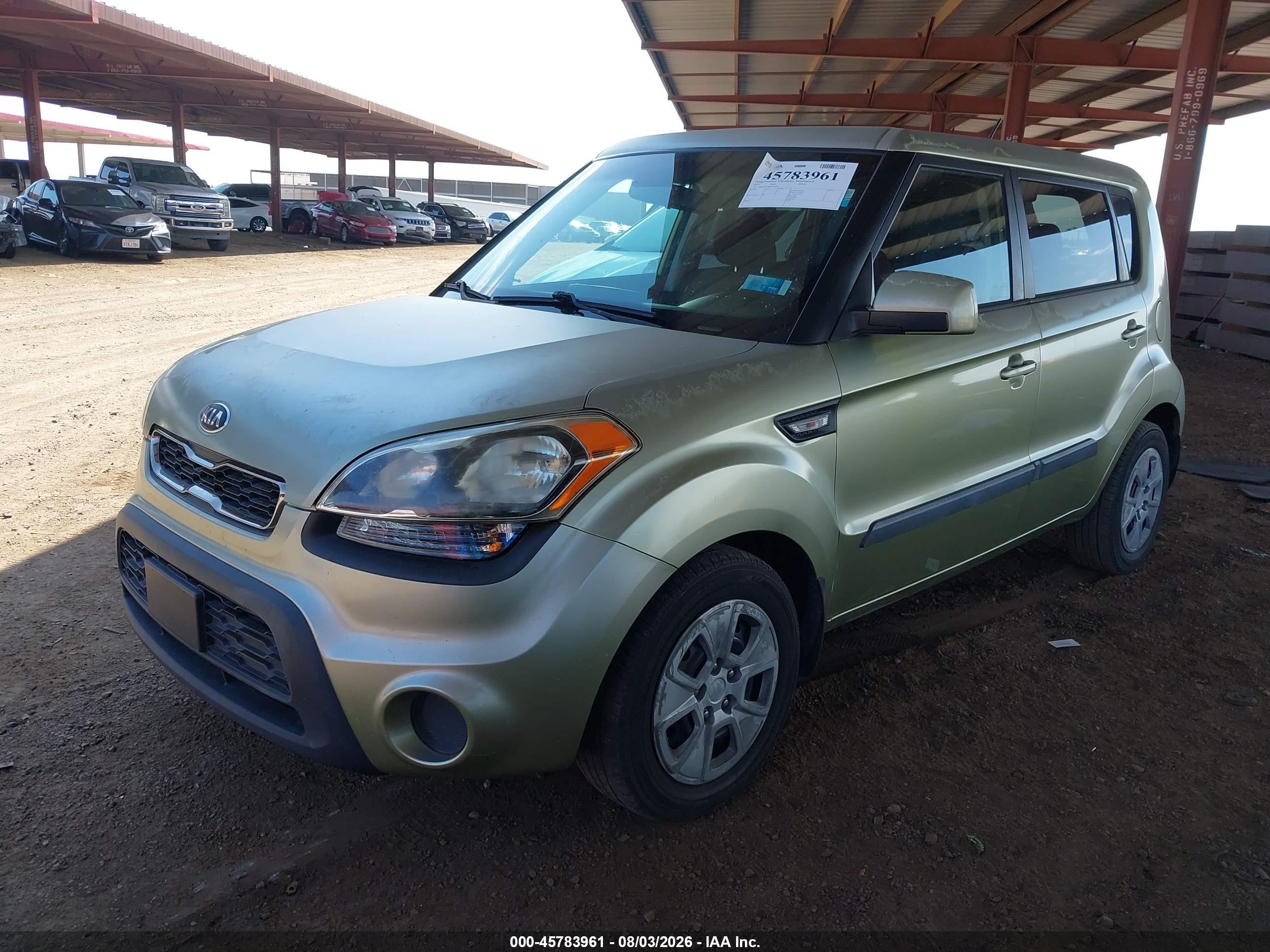 2013 Kia Soul   Зеленый vin: KNDJT2A50D7534050
