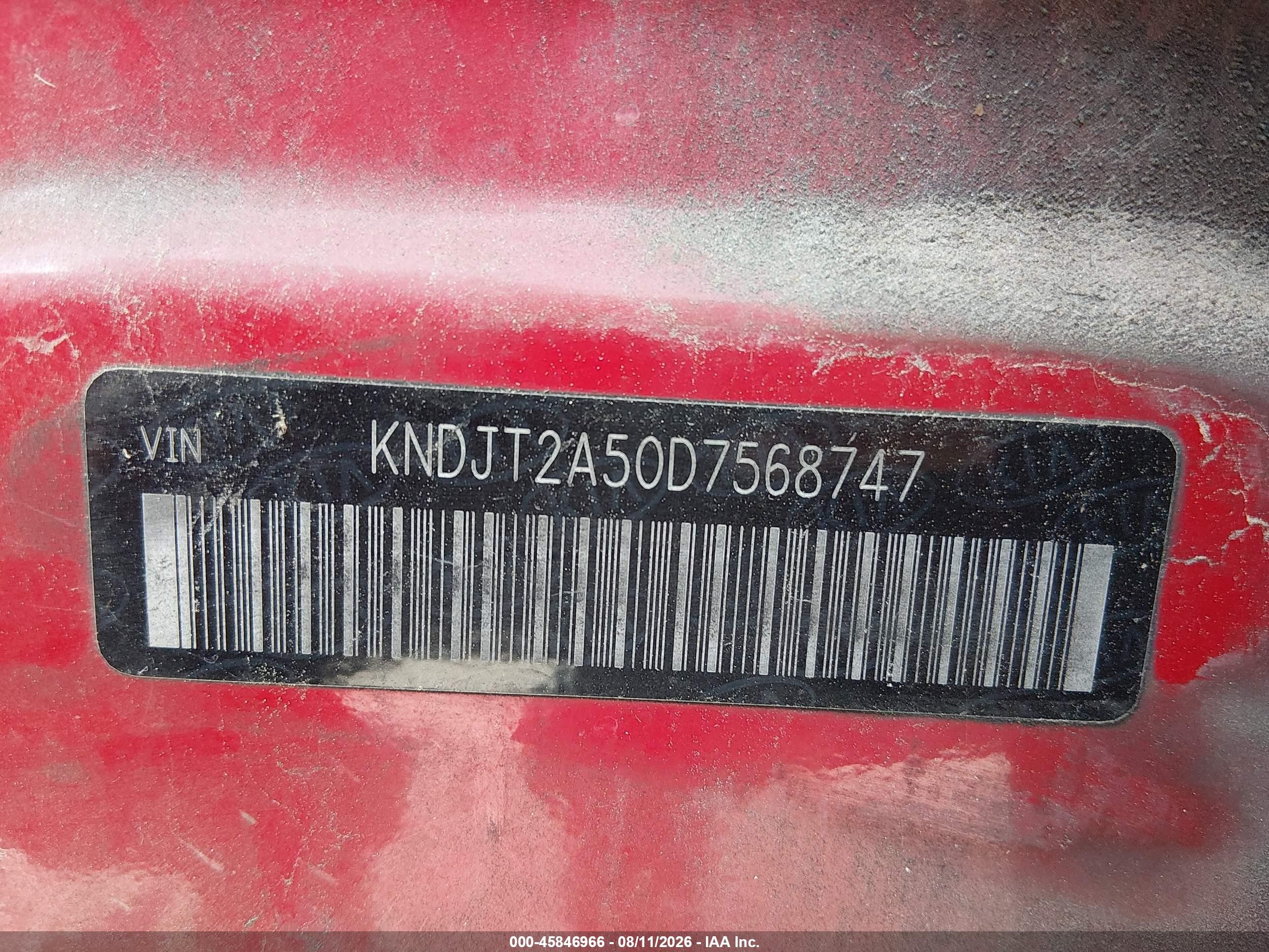 2013 Kia Soul   Red vin: KNDJT2A50D7568747