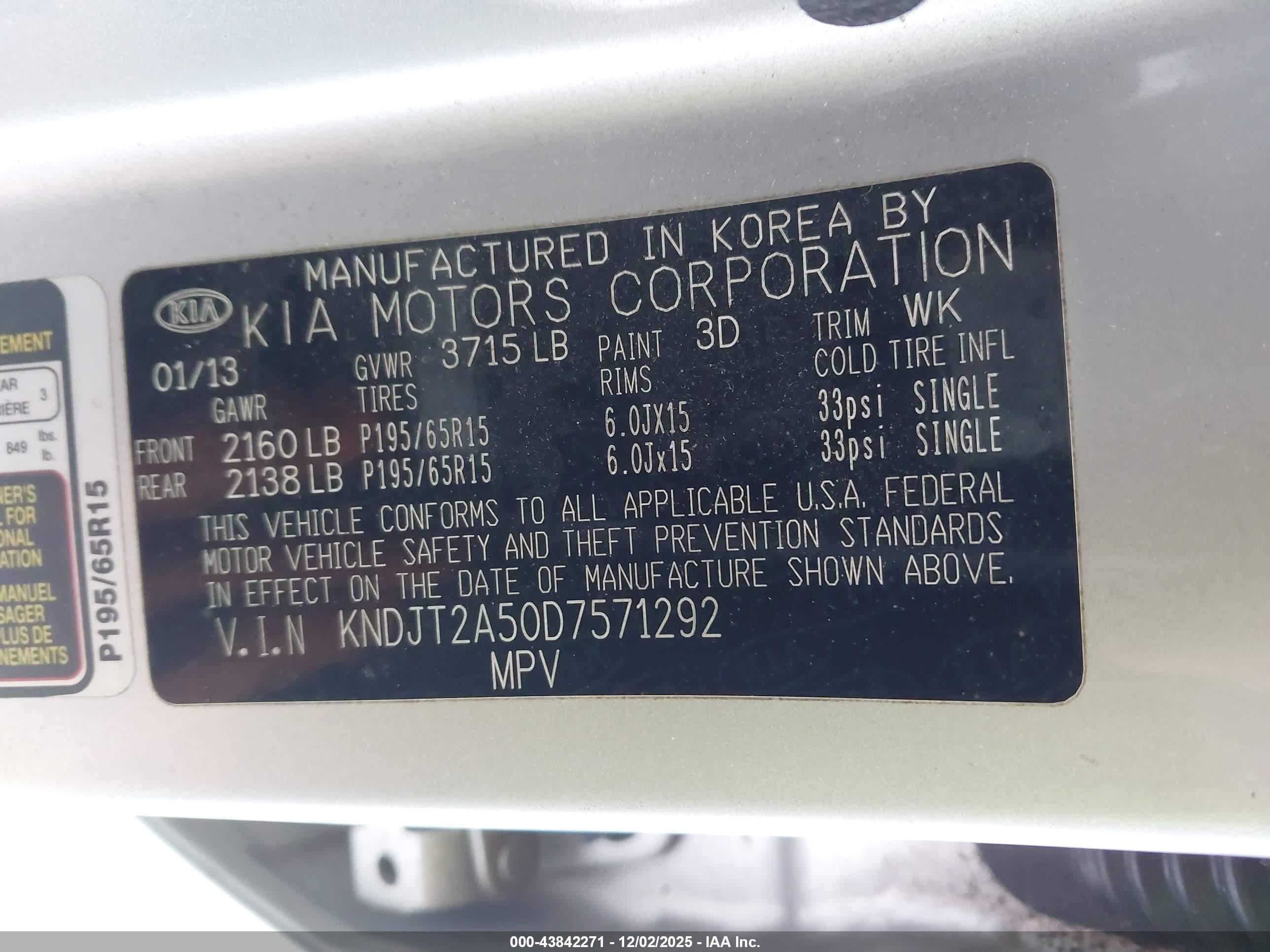 2013 Kia Soul   Silver vin: KNDJT2A50D7571292