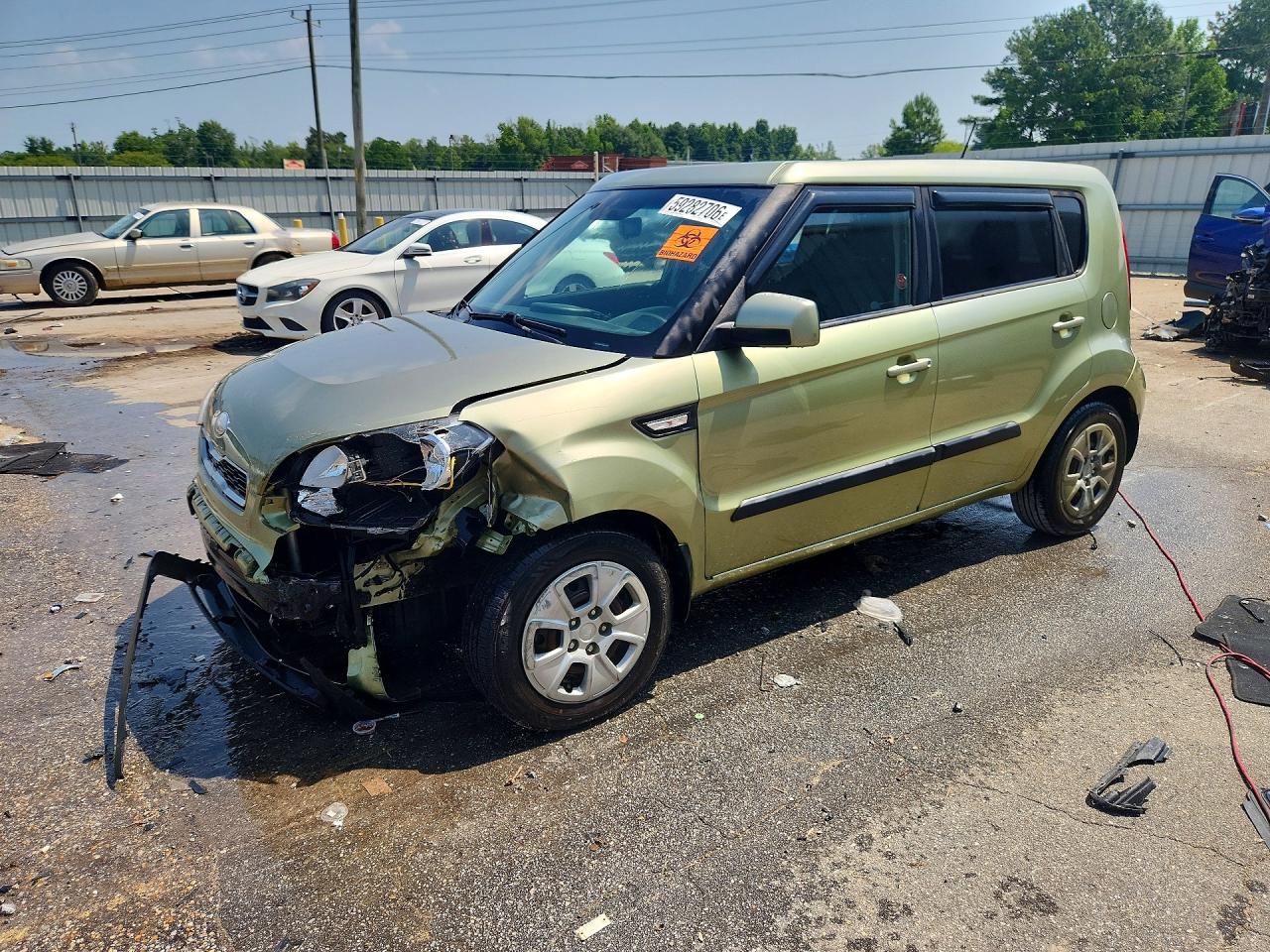 2013 Kia Soul Base Зеленый vin: KNDJT2A50D7590795