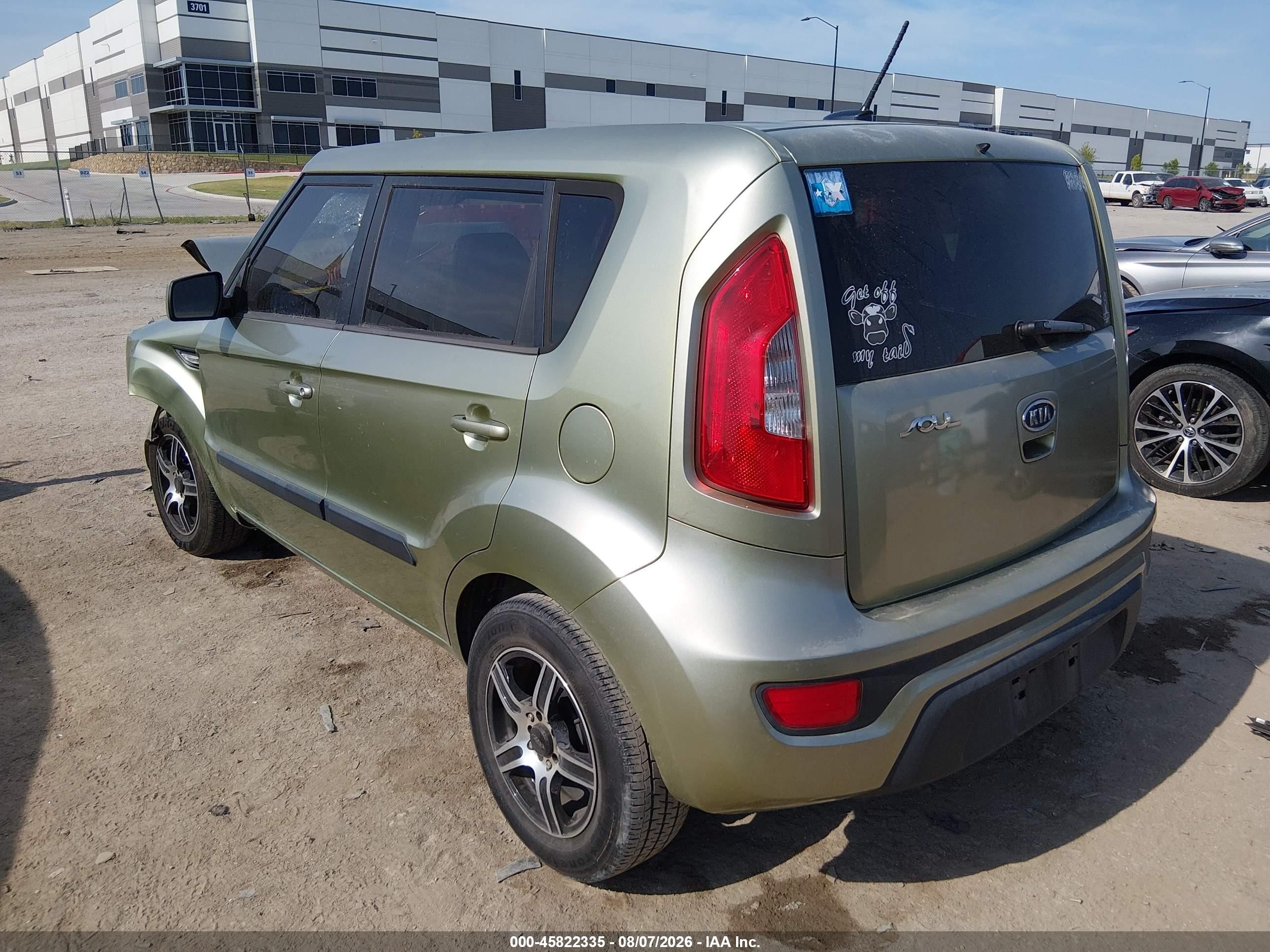 2012 Kia Soul   Green vin: KNDJT2A51C7360116