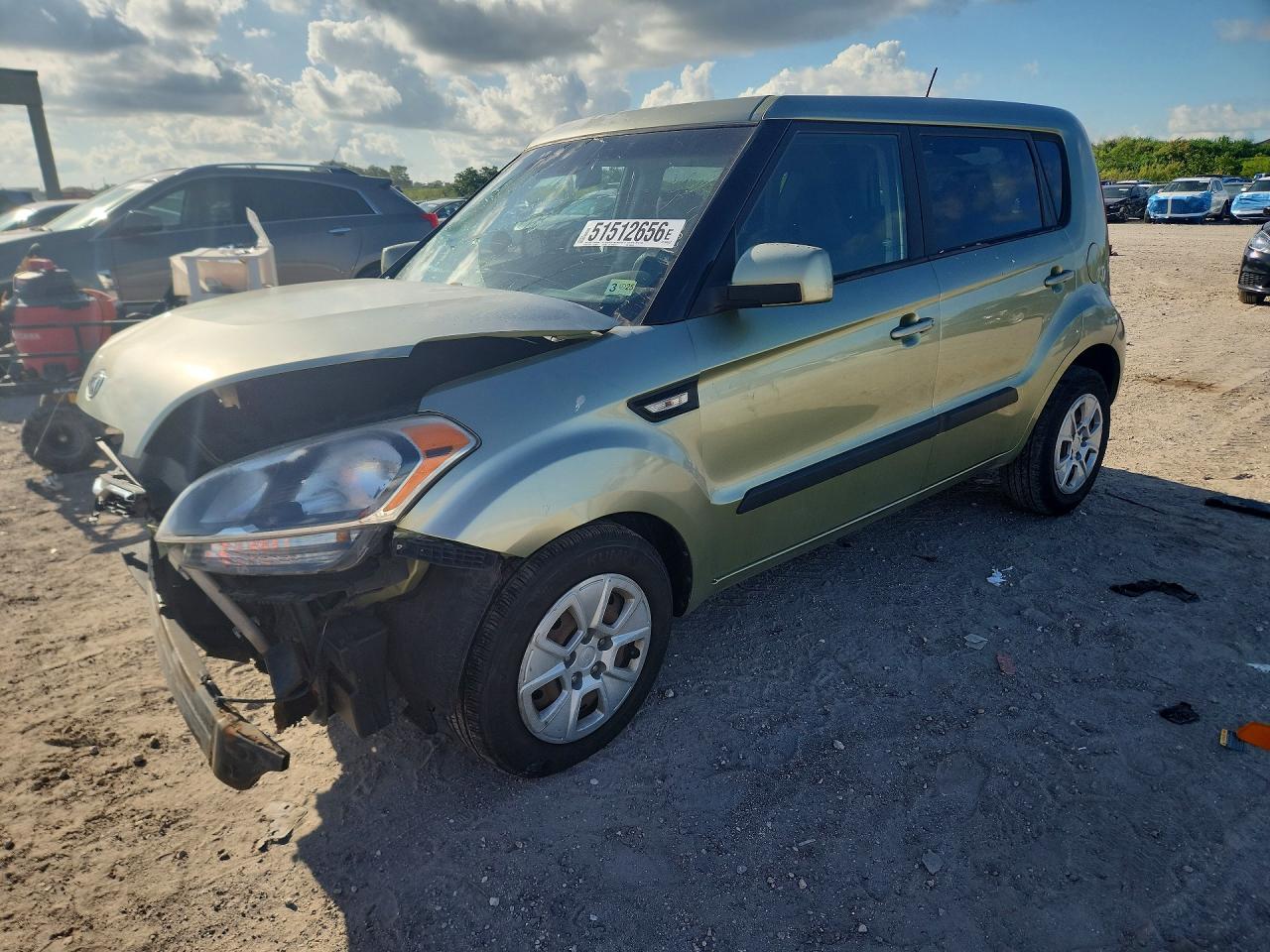 2012 Kia Soul Base Green vin: KNDJT2A52C7356334