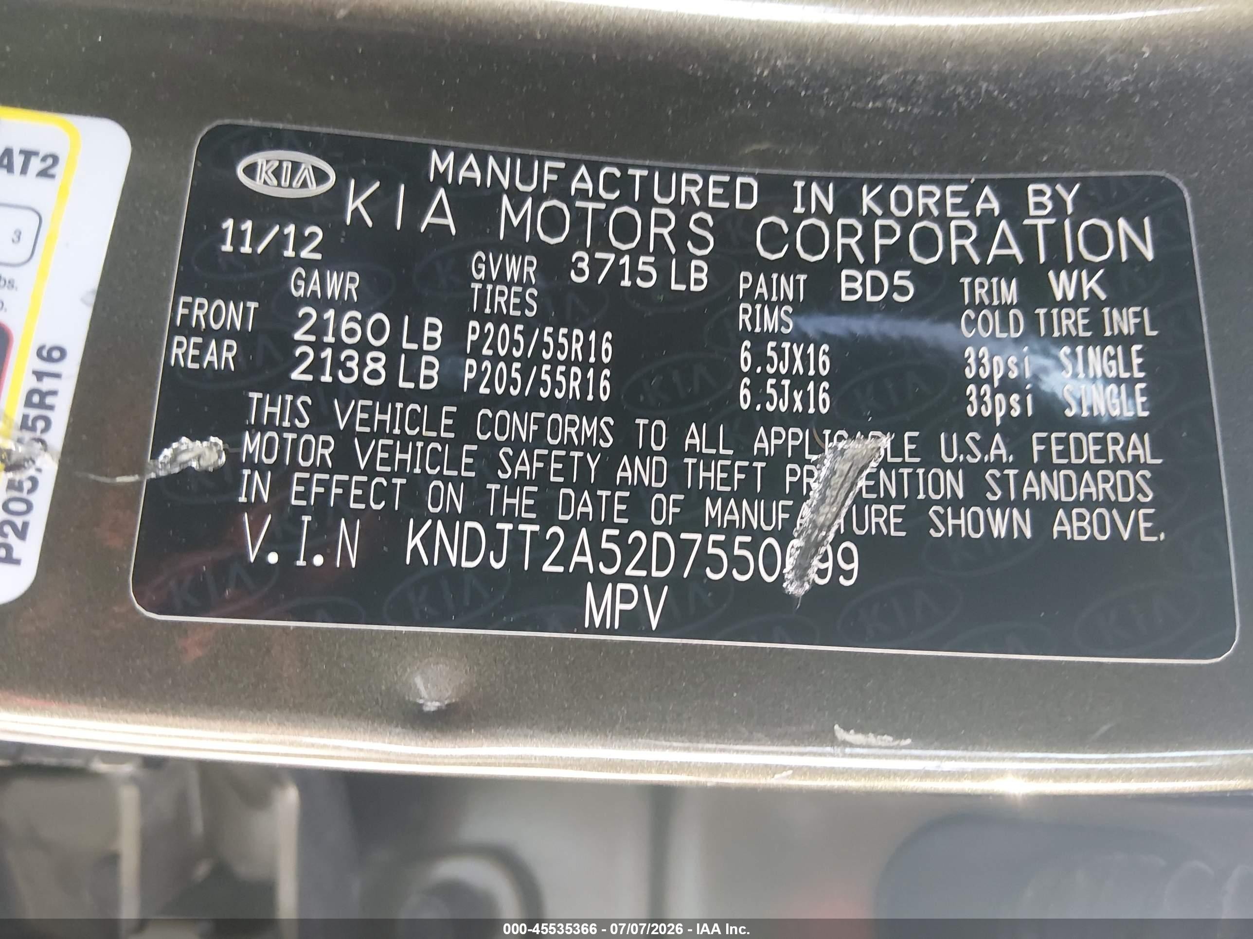 2013 Kia Soul   Green vin: KNDJT2A52D7550699