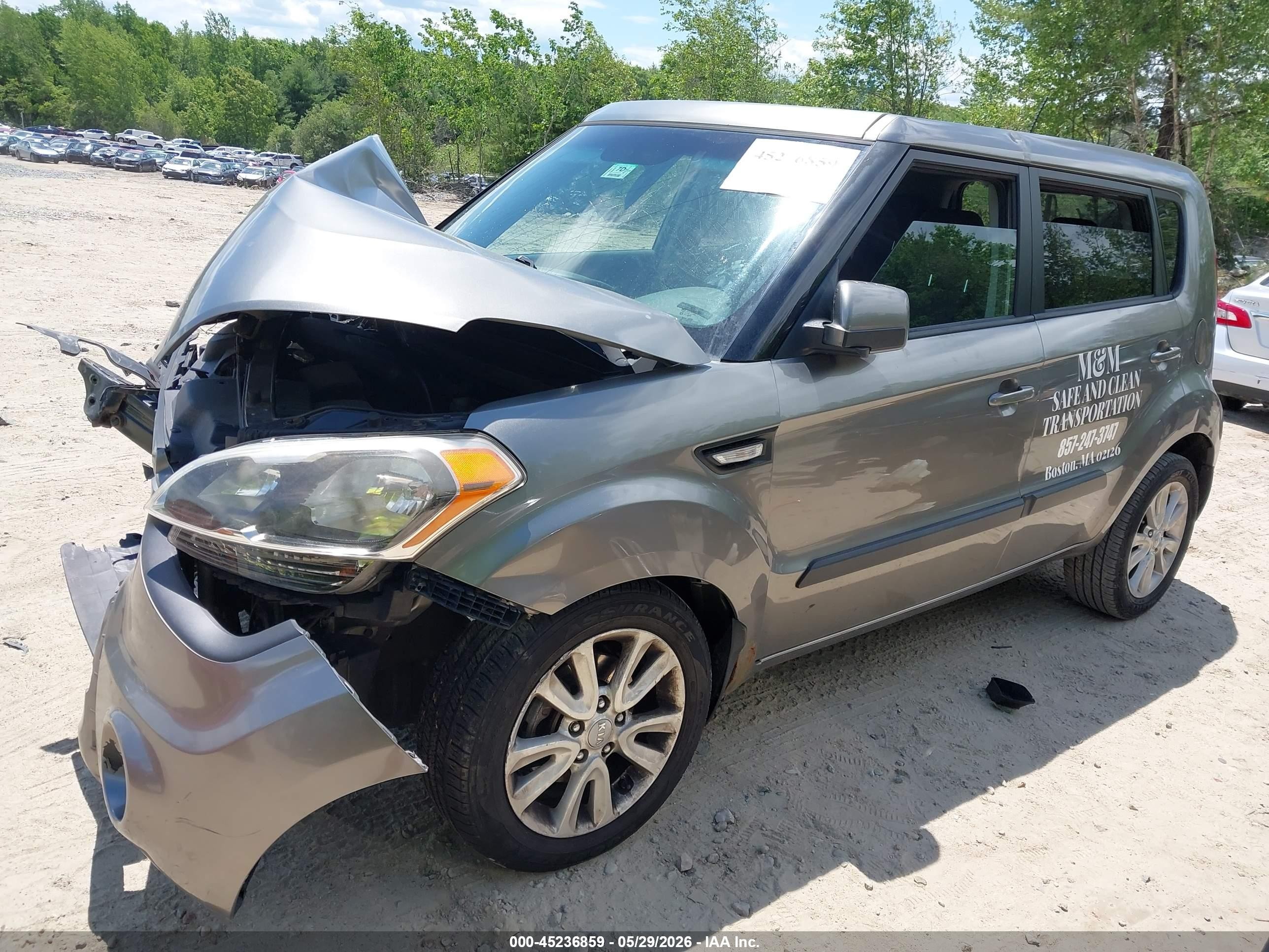 2013 Kia Soul   Серый vin: KNDJT2A53D7542756