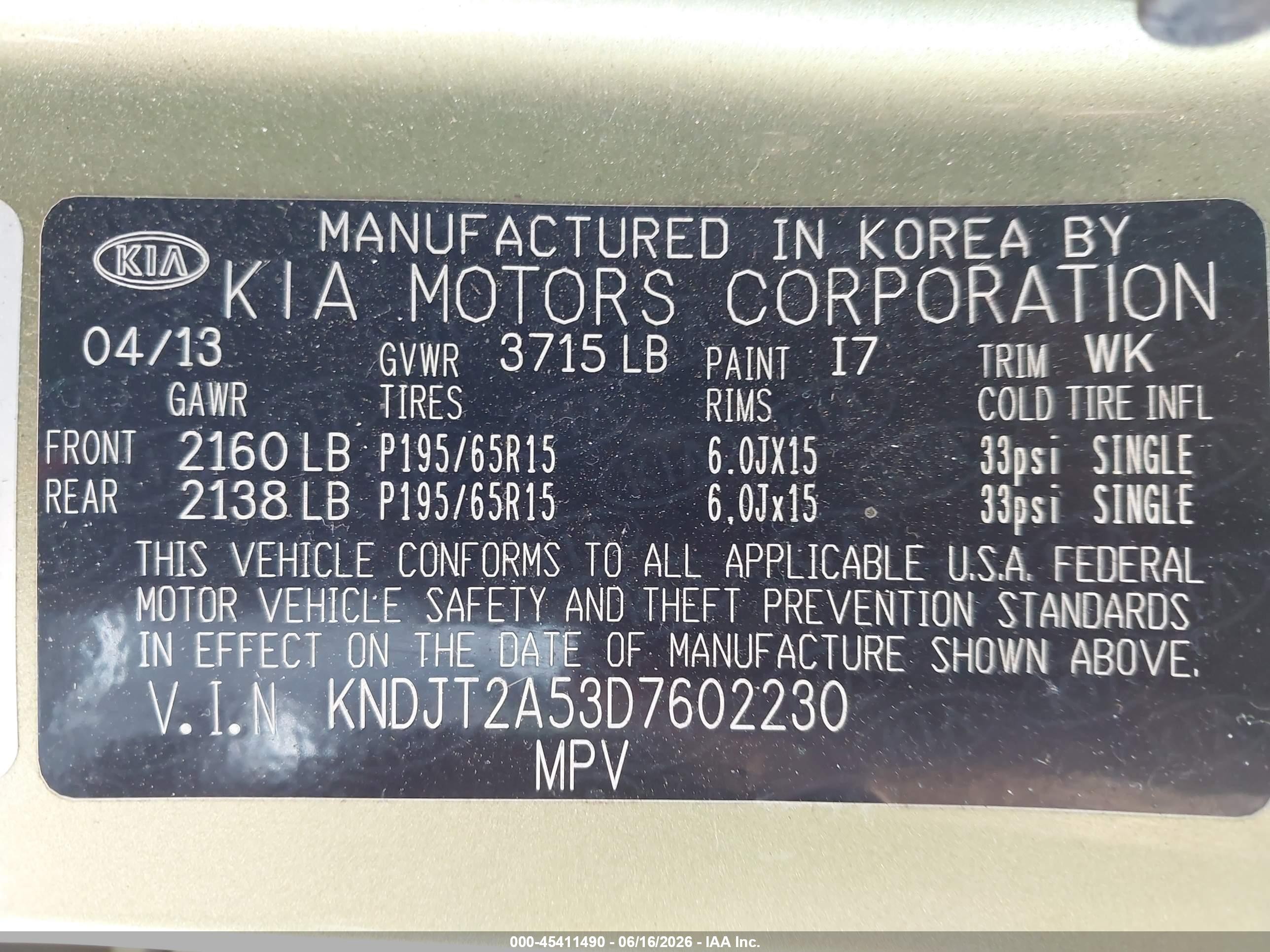 2013 Kia Soul Green vin: KNDJT2A53D7602230