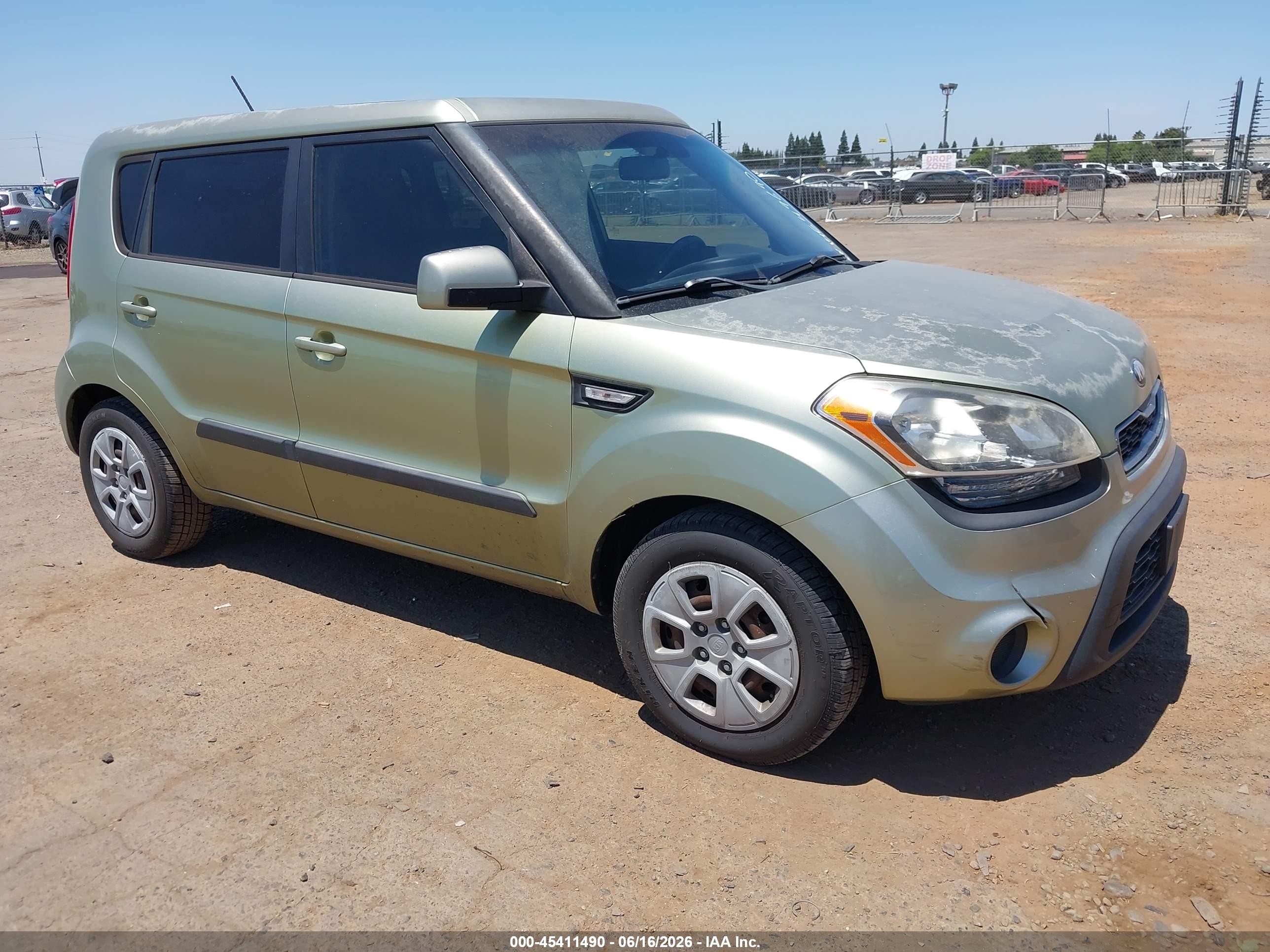 2013 Kia Soul Green vin: KNDJT2A53D7602230