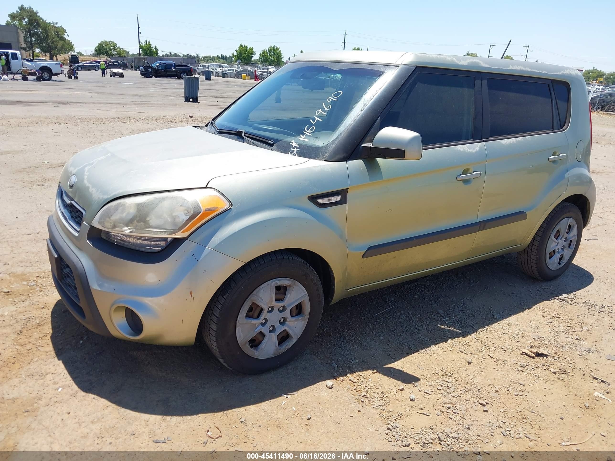 2013 Kia Soul Green vin: KNDJT2A53D7602230