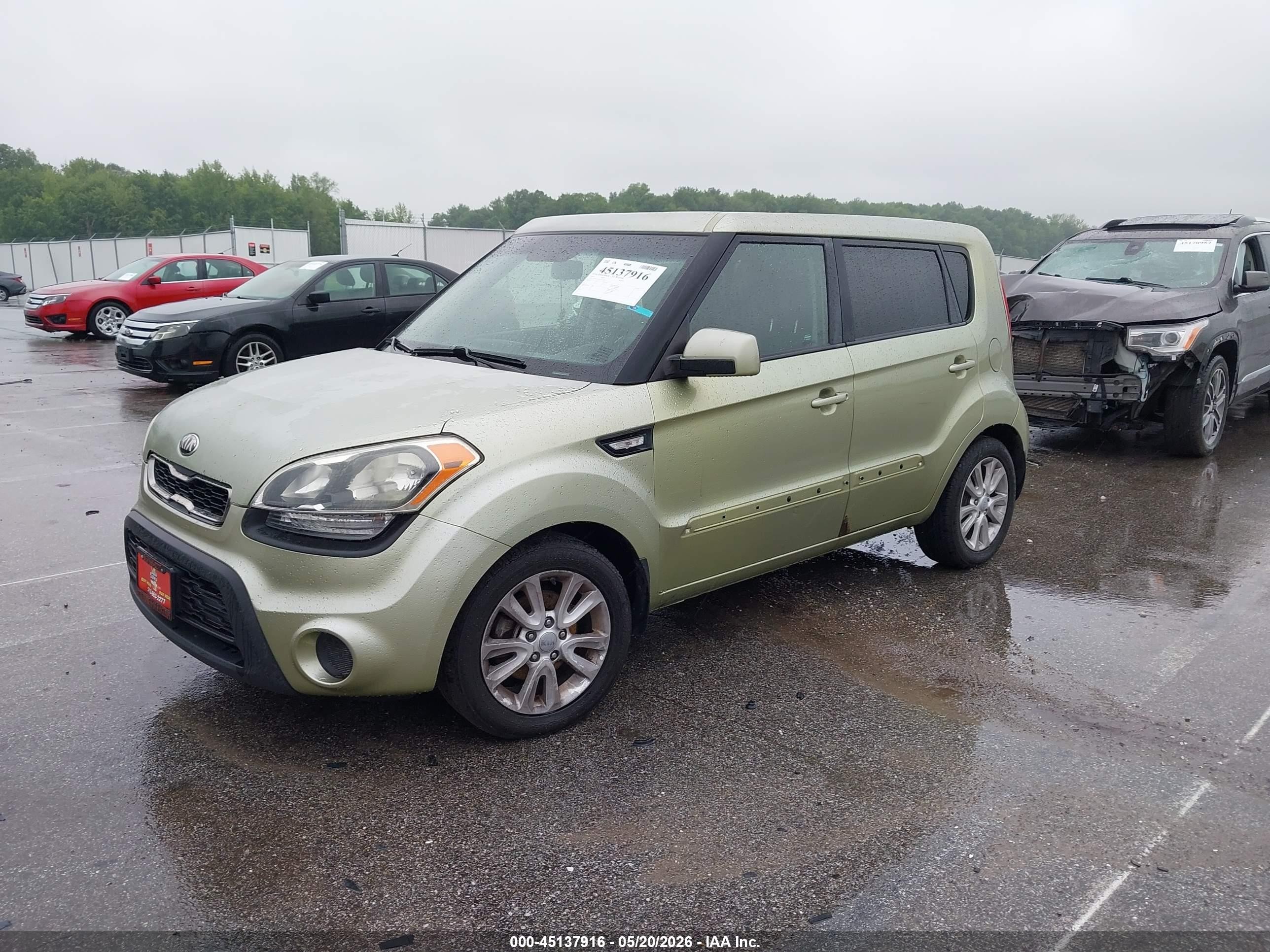 2013 Kia Soul Зеленый vin: KNDJT2A53D7613891