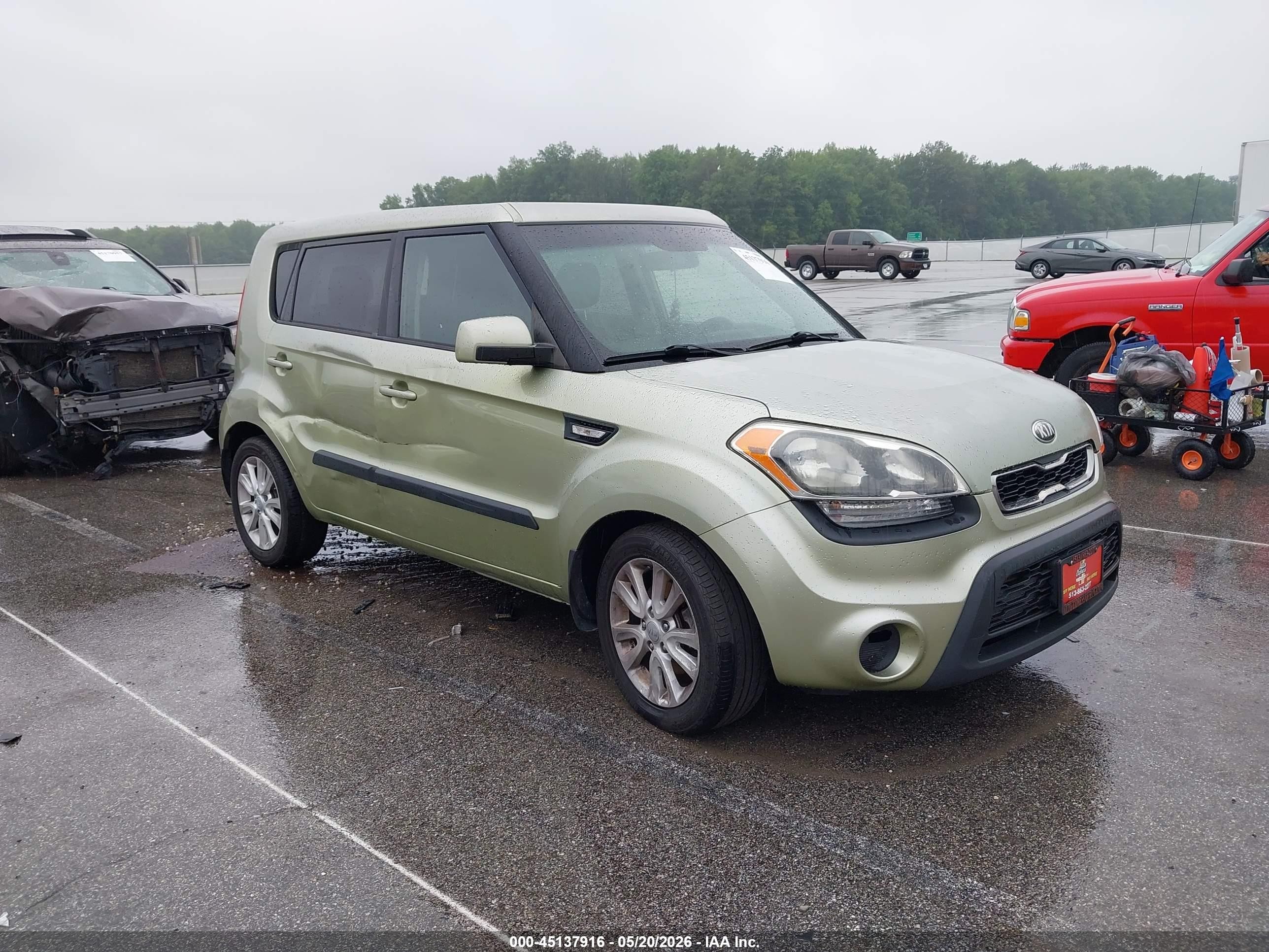 2013 Kia Soul Зеленый vin: KNDJT2A53D7613891