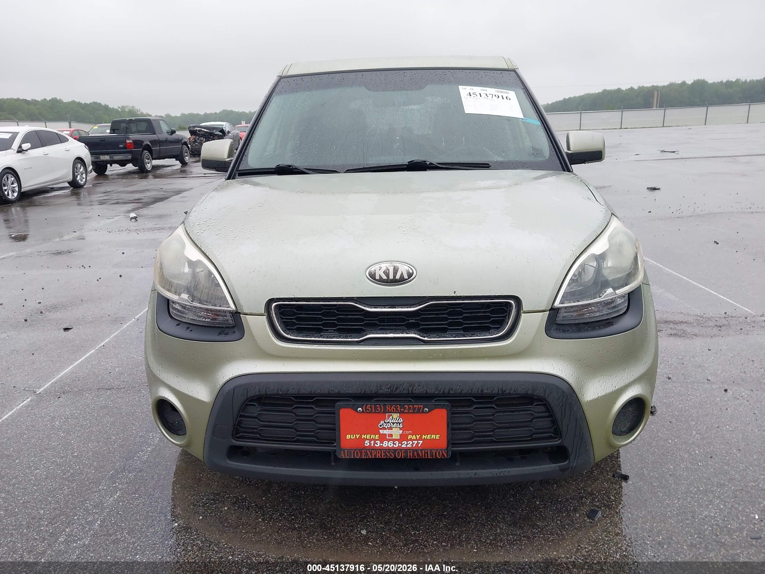 2013 Kia Soul Зеленый vin: KNDJT2A53D7613891