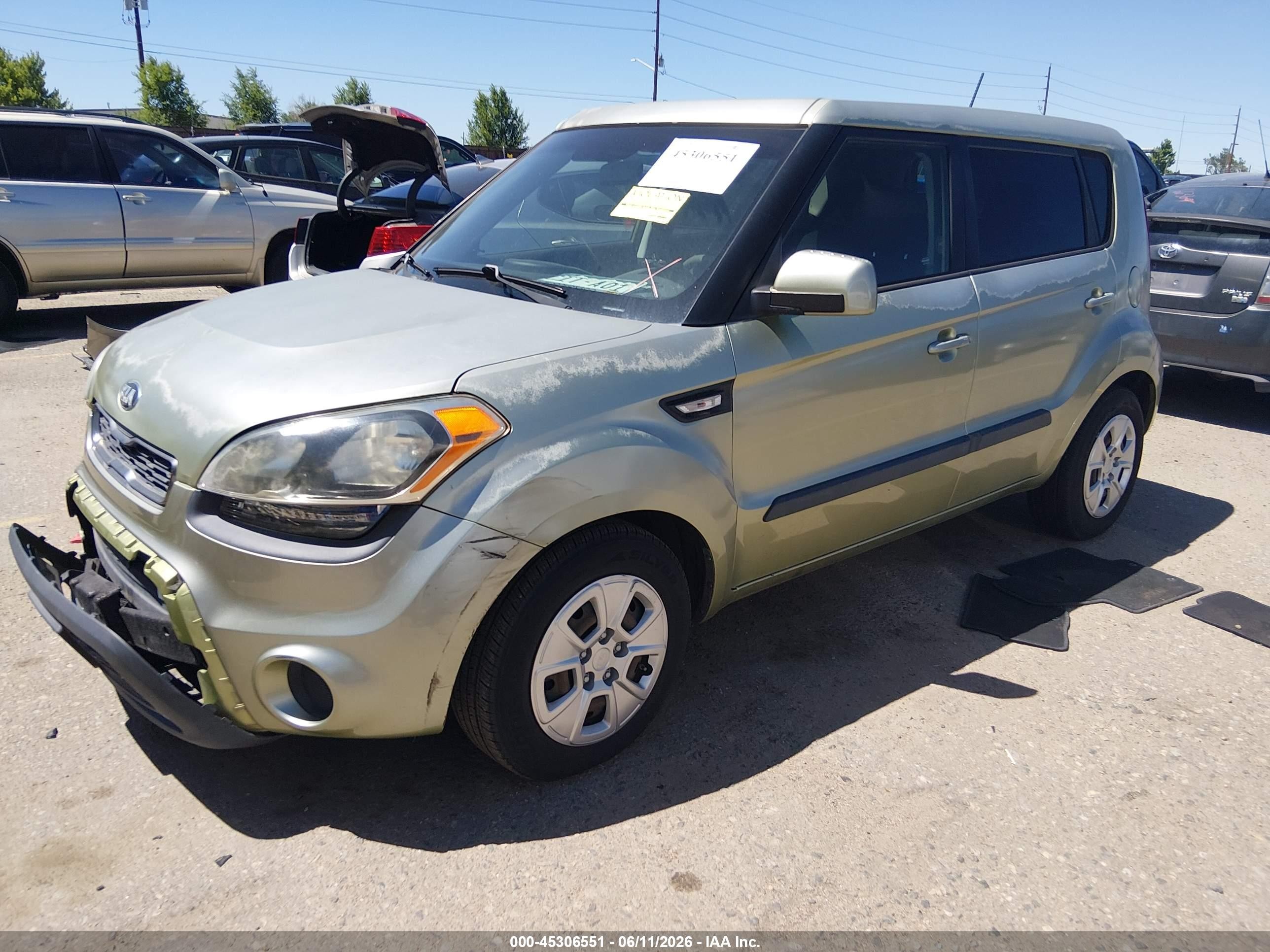 2013 Kia Soul   Green vin: KNDJT2A53D7623823