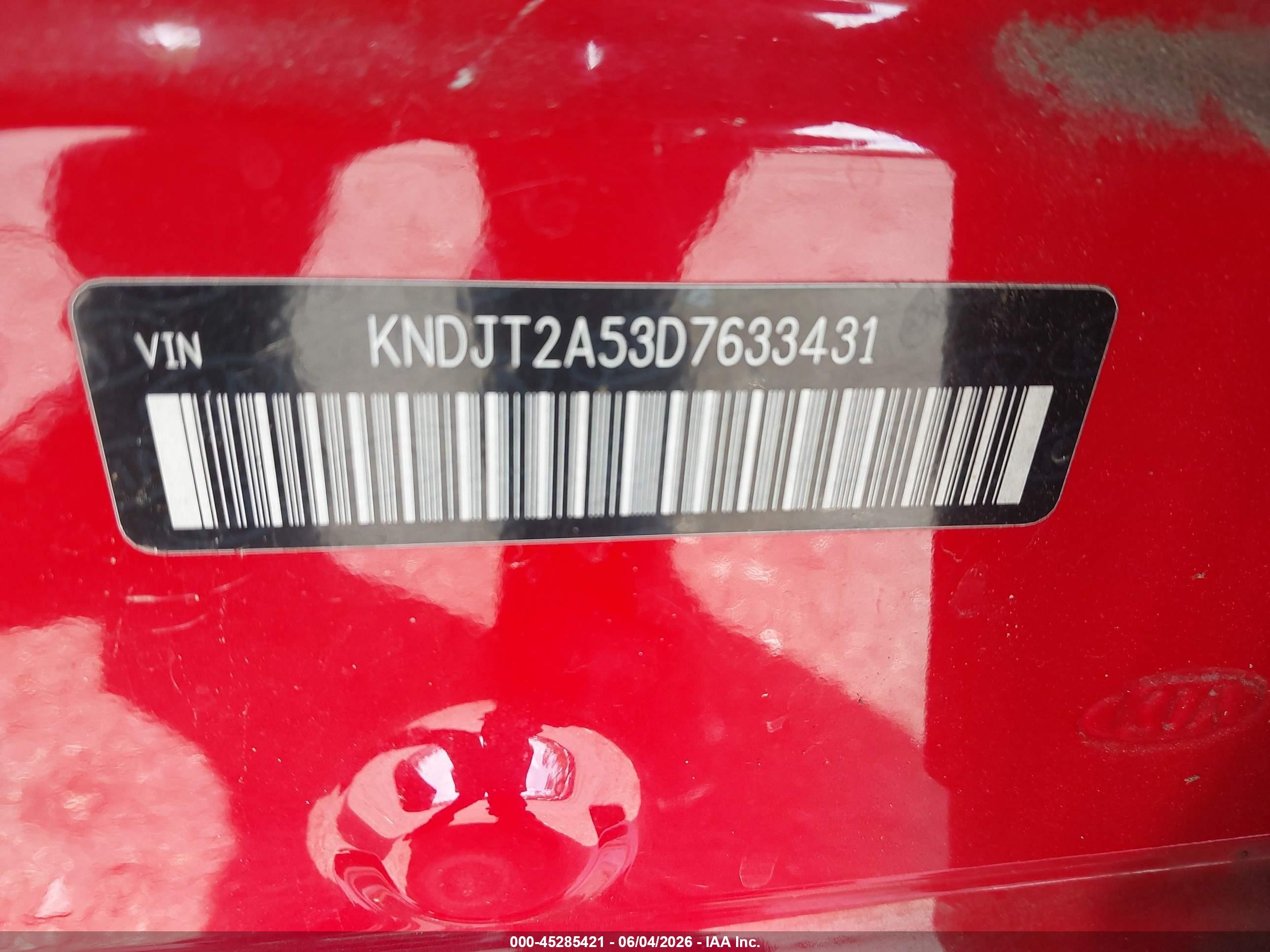 2013 Kia Soul   Red vin: KNDJT2A53D7633431