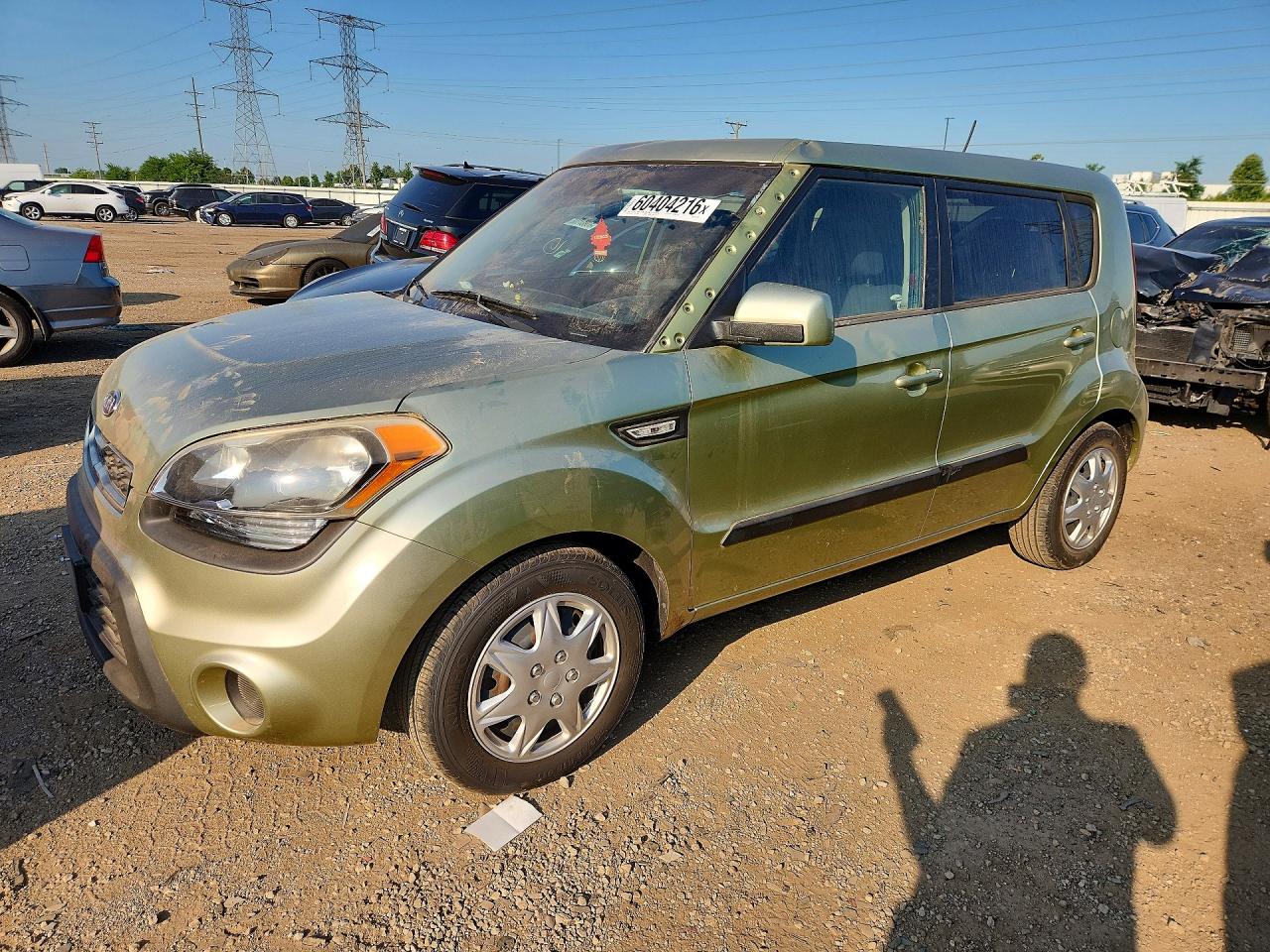 2013 Kia Soul Base Green vin: KNDJT2A54D7621255