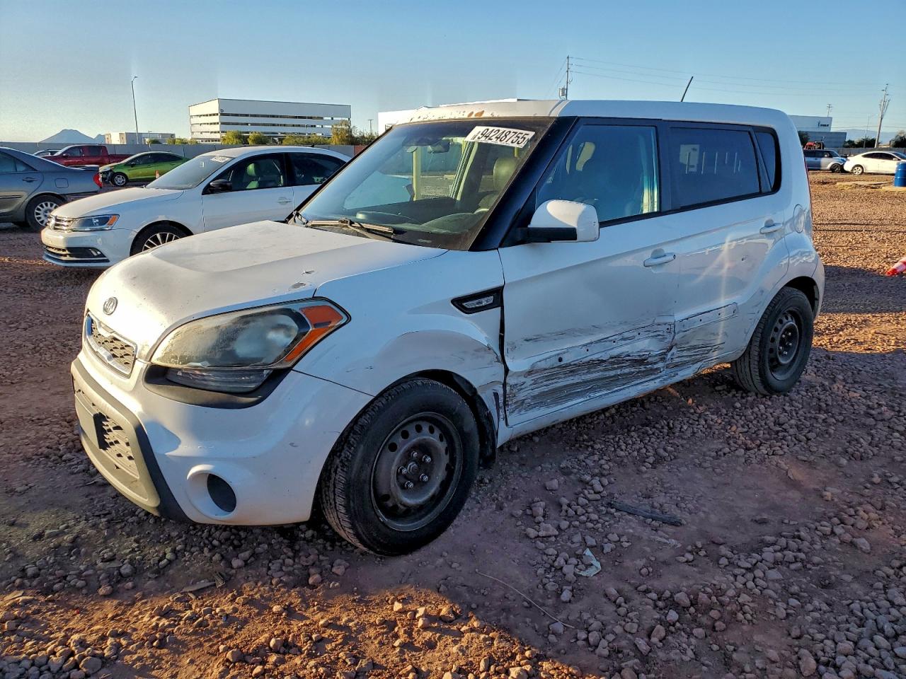 2012 Kia Soul Base White vin: KNDJT2A55C7356313