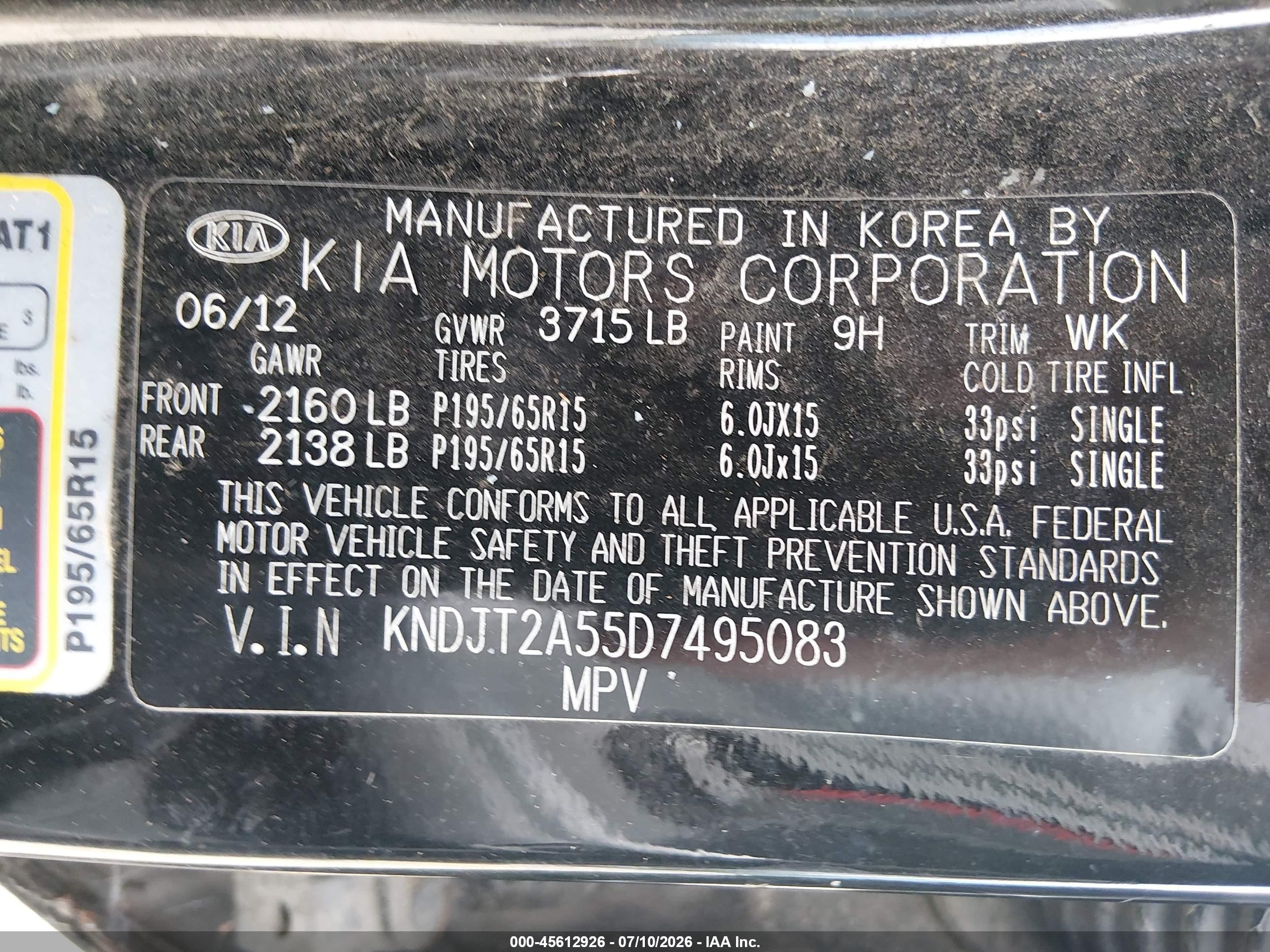 2013 Kia Soul   Black vin: KNDJT2A55D7495083