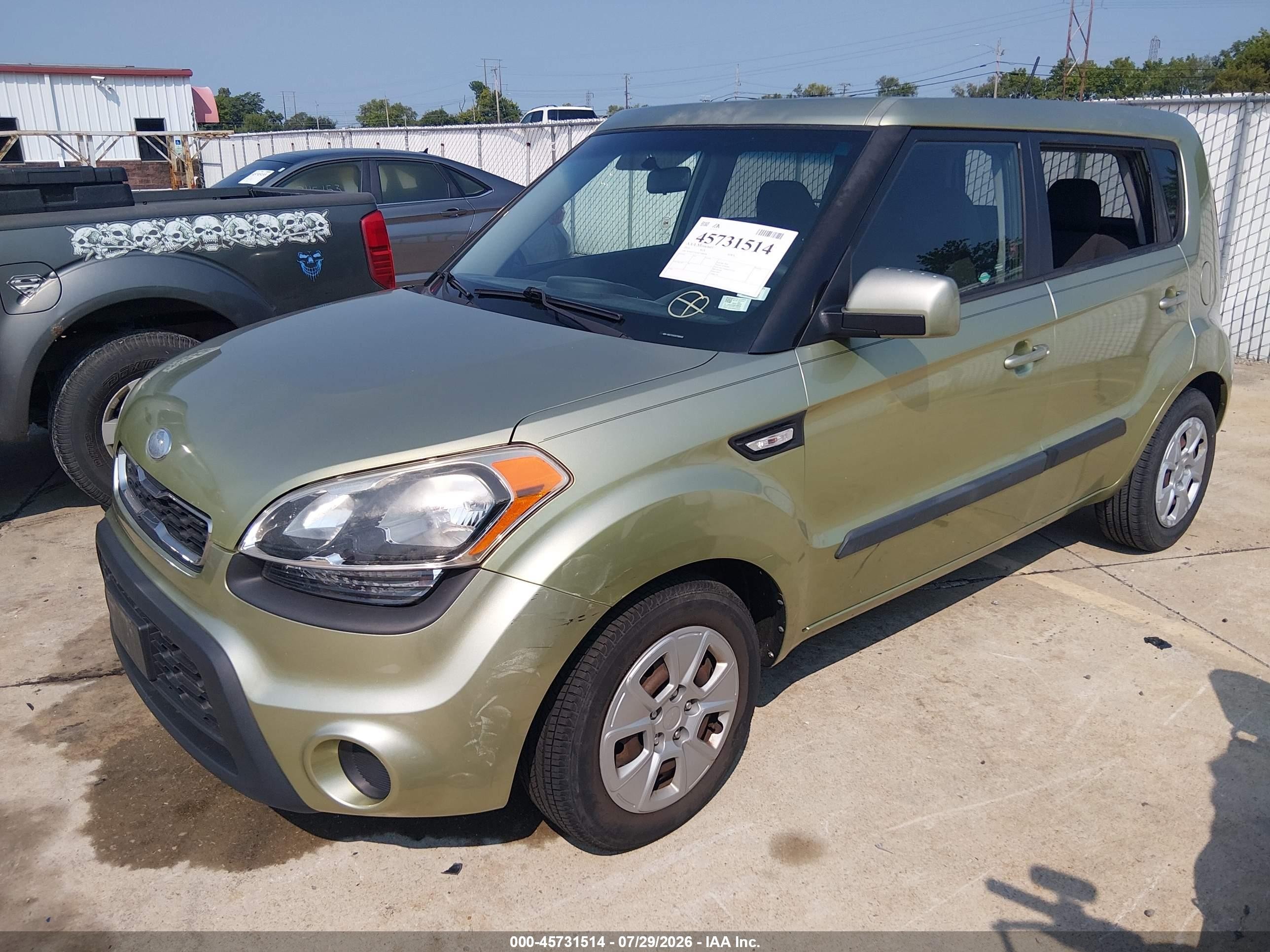 2013 Kia Soul   Green vin: KNDJT2A55D7588038