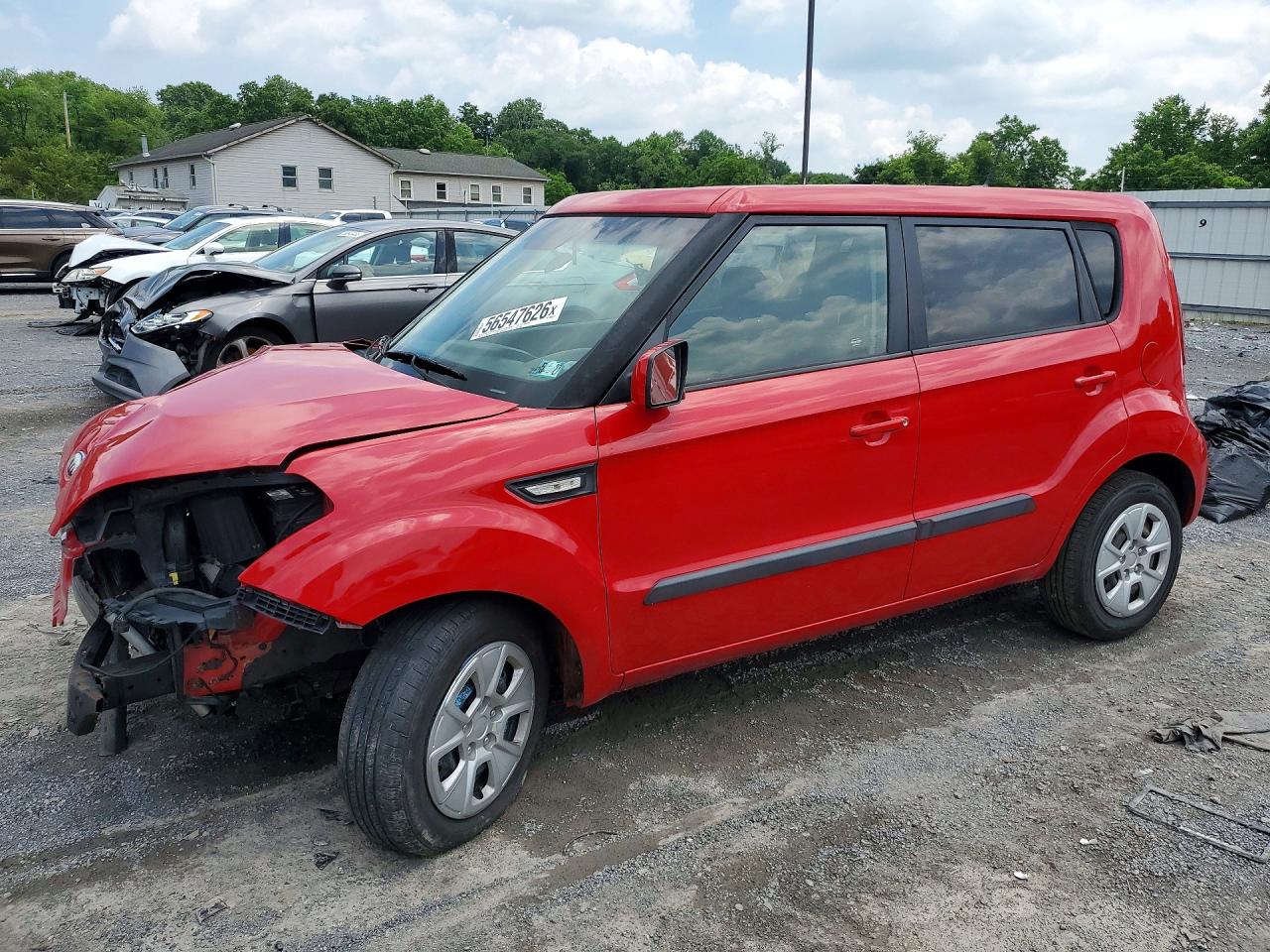 2013 Kia Soul Base Красный vin: KNDJT2A55D7613696
