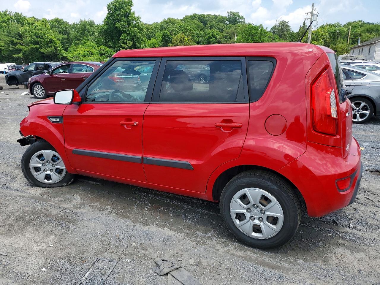 2013 Kia Soul Base Красный vin: KNDJT2A55D7613696