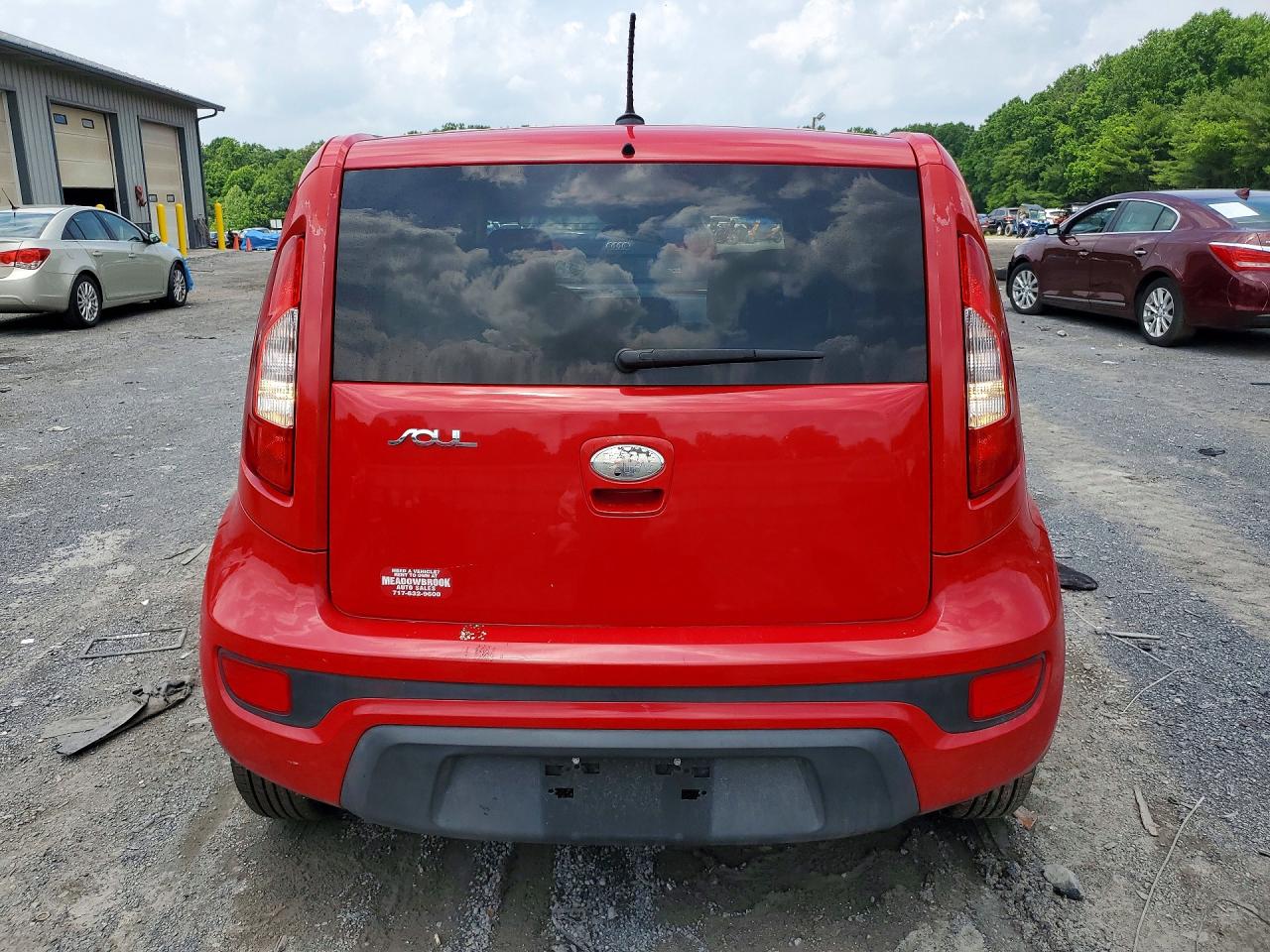 2013 Kia Soul Base Красный vin: KNDJT2A55D7613696