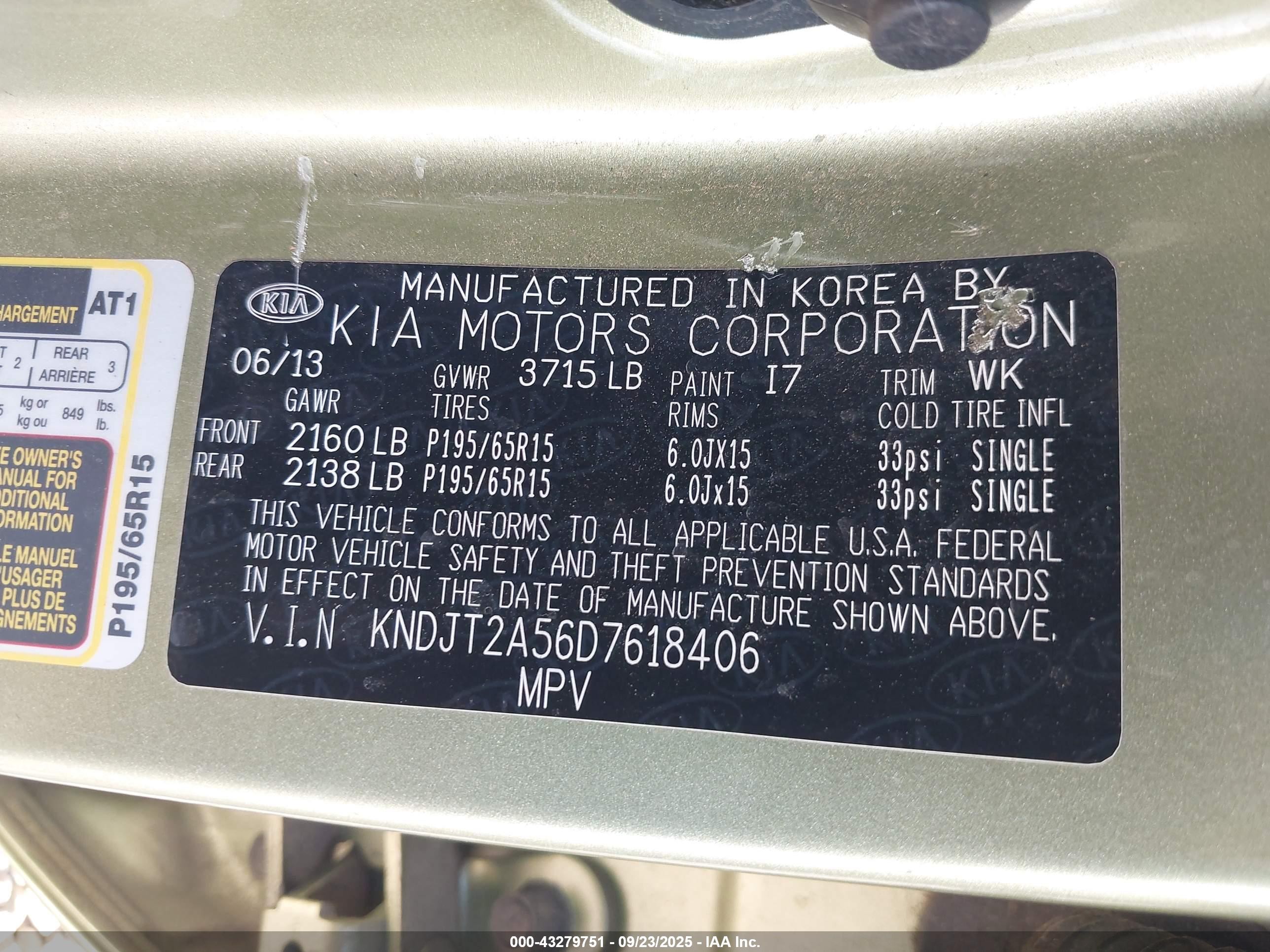 2013 Kia Soul   Green vin: KNDJT2A56D7618406