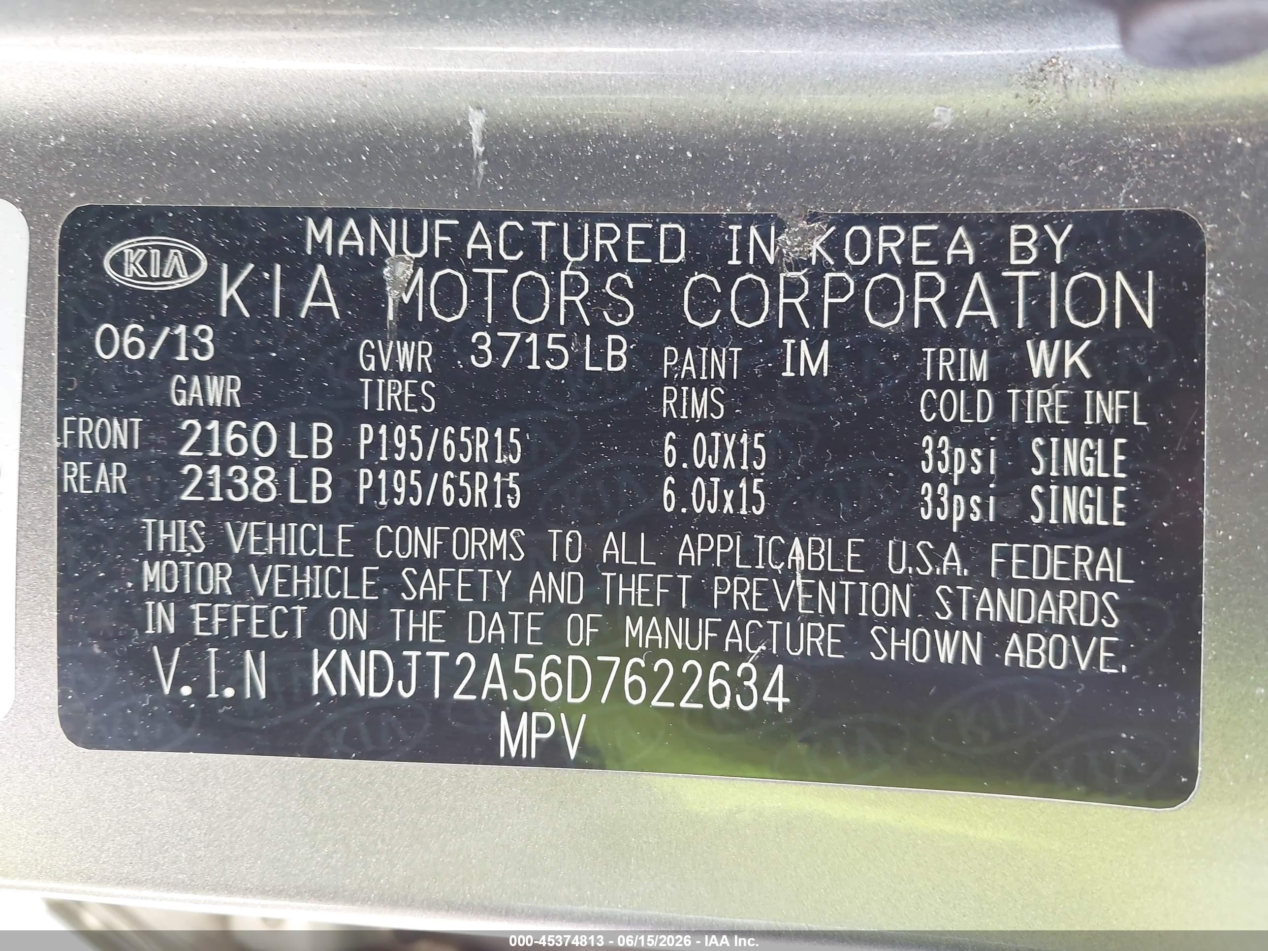 2013 Kia Soul   Gray vin: KNDJT2A56D7622634