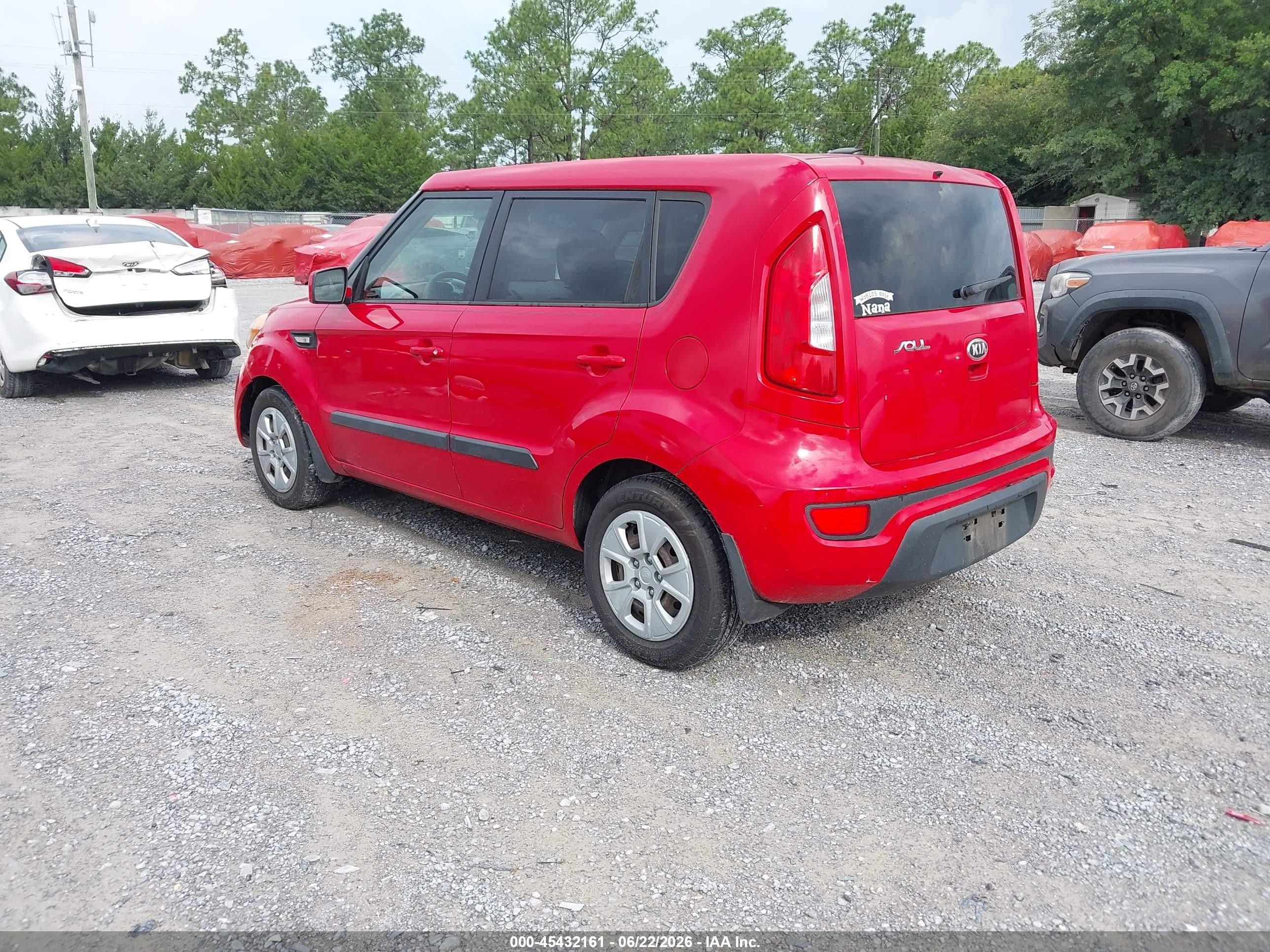 2013 Kia Soul   Red vin: KNDJT2A56D7624562