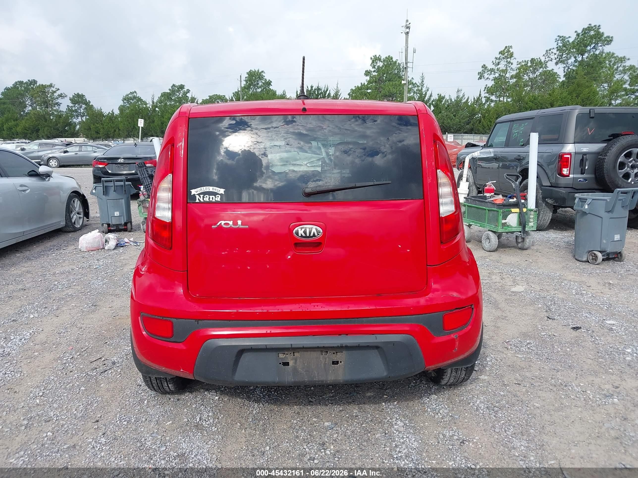 2013 Kia Soul   Red vin: KNDJT2A56D7624562
