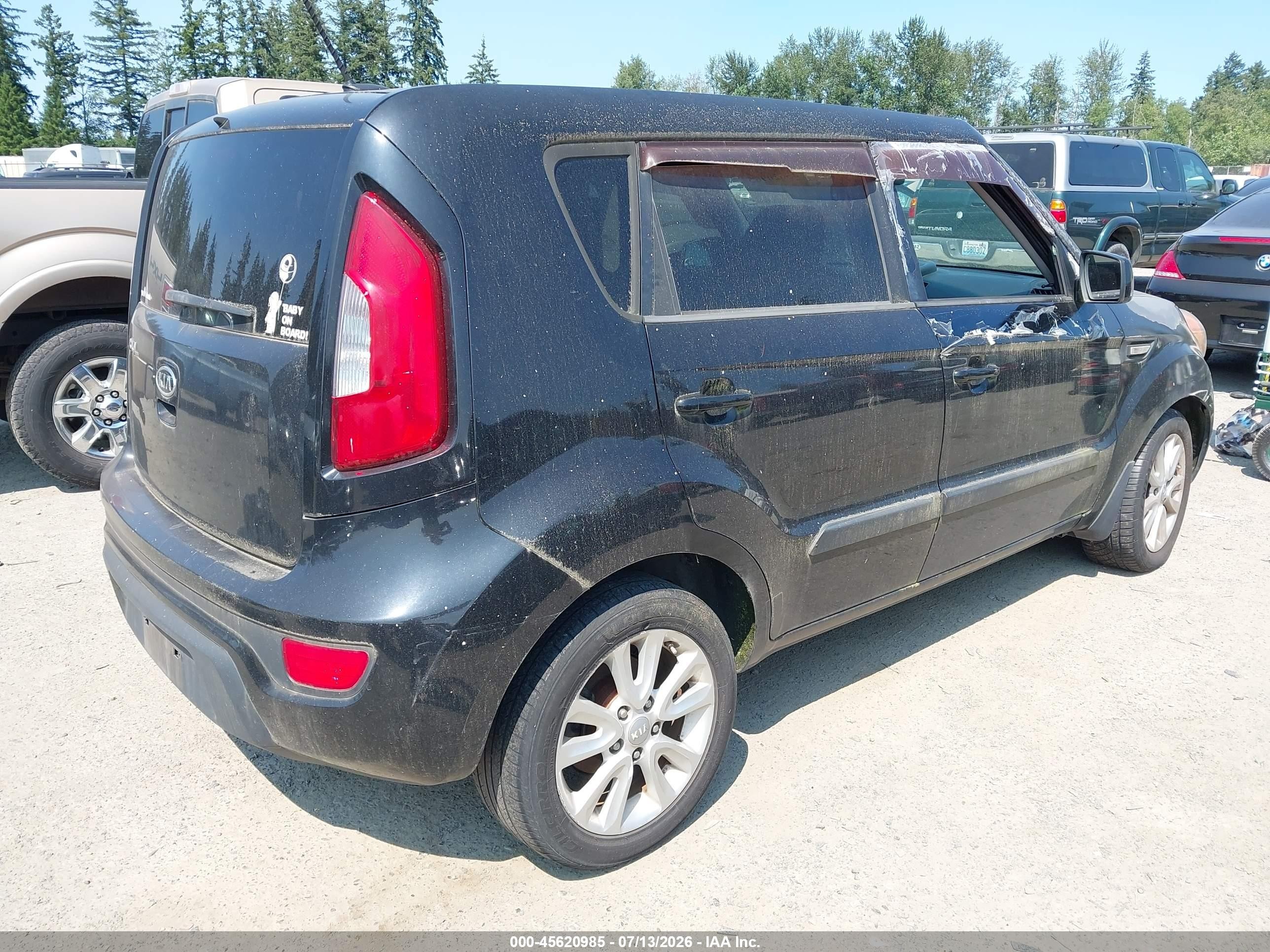 2012 Kia Soul   Black vin: KNDJT2A57C7358144