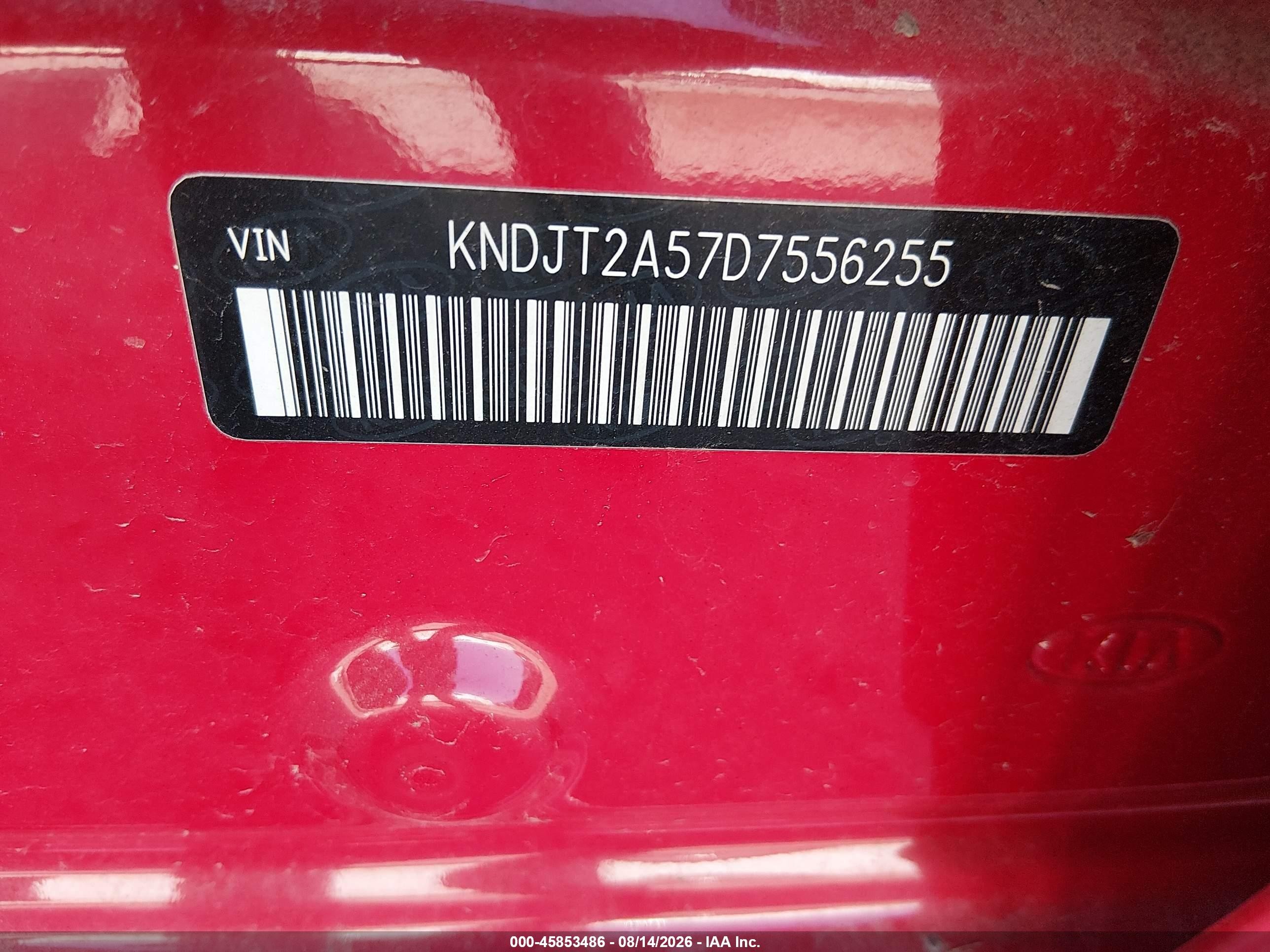 2013 Kia Soul   Red vin: KNDJT2A57D7556255