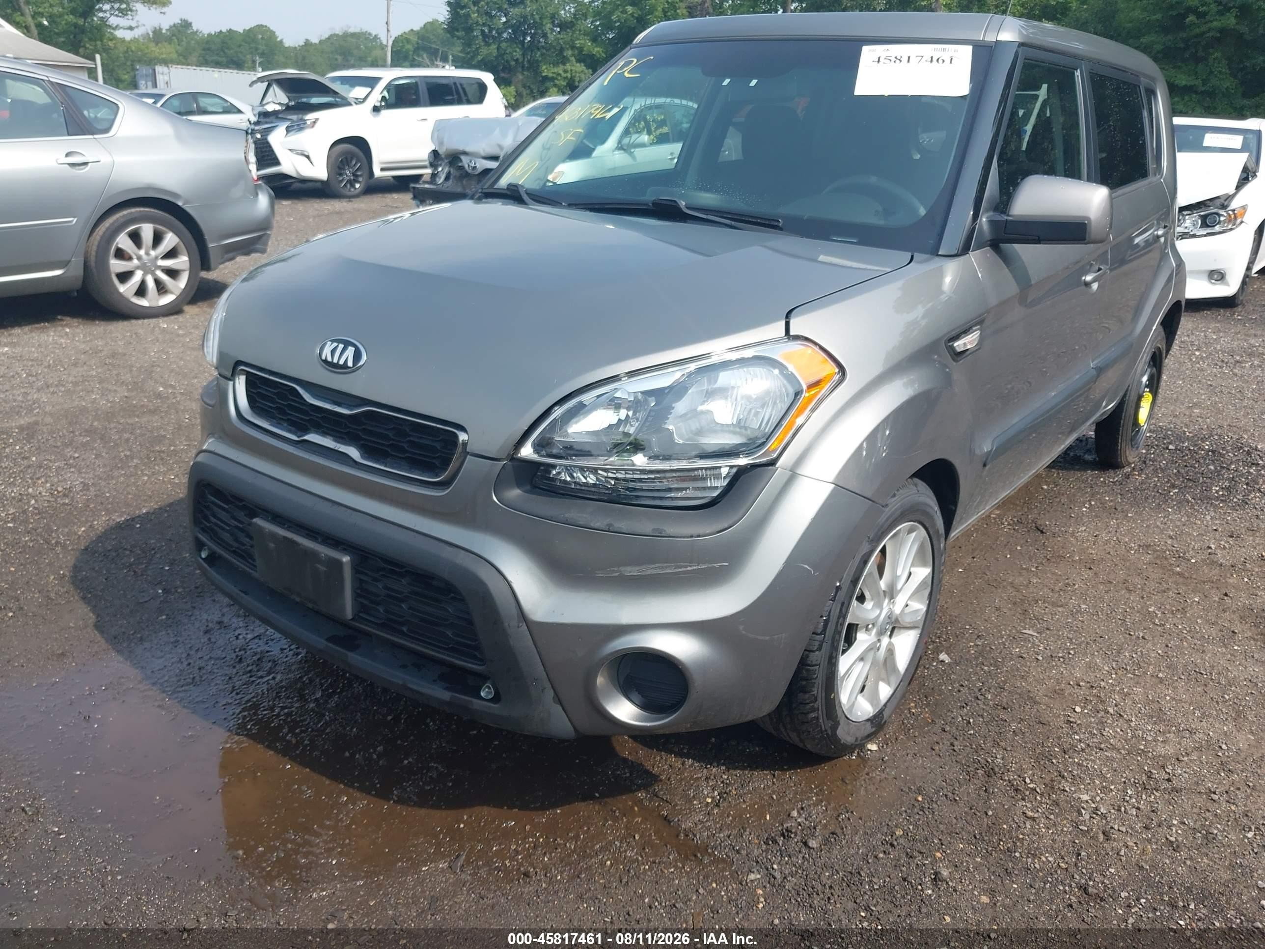 2013 Kia Soul Gray vin: KNDJT2A57D7575176