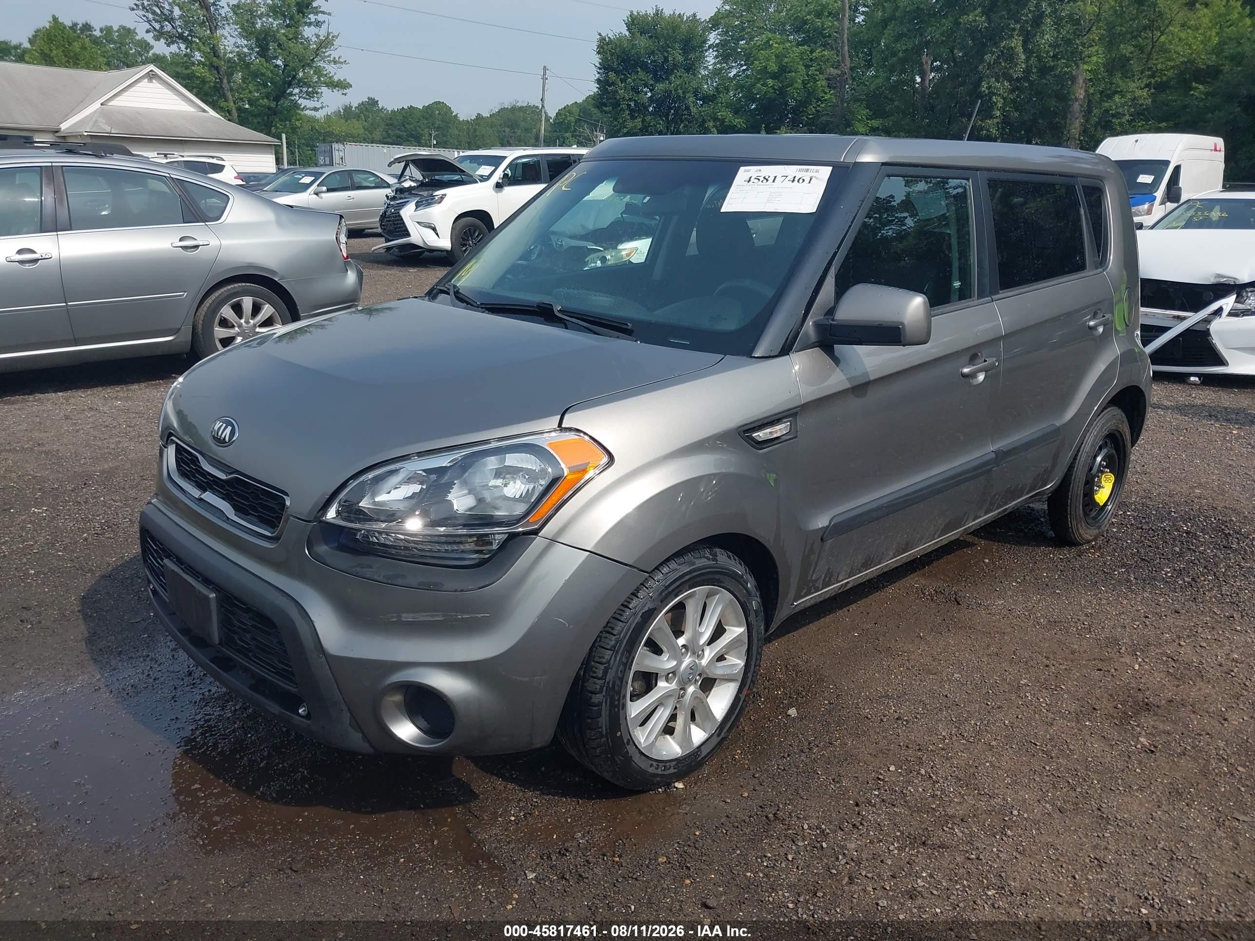 2013 Kia Soul Gray vin: KNDJT2A57D7575176