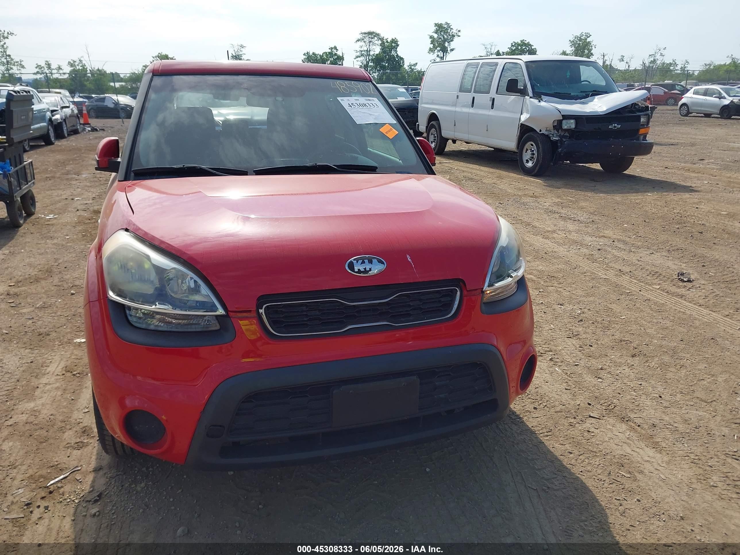 2013 Kia Soul   Красный vin: KNDJT2A59D7485902