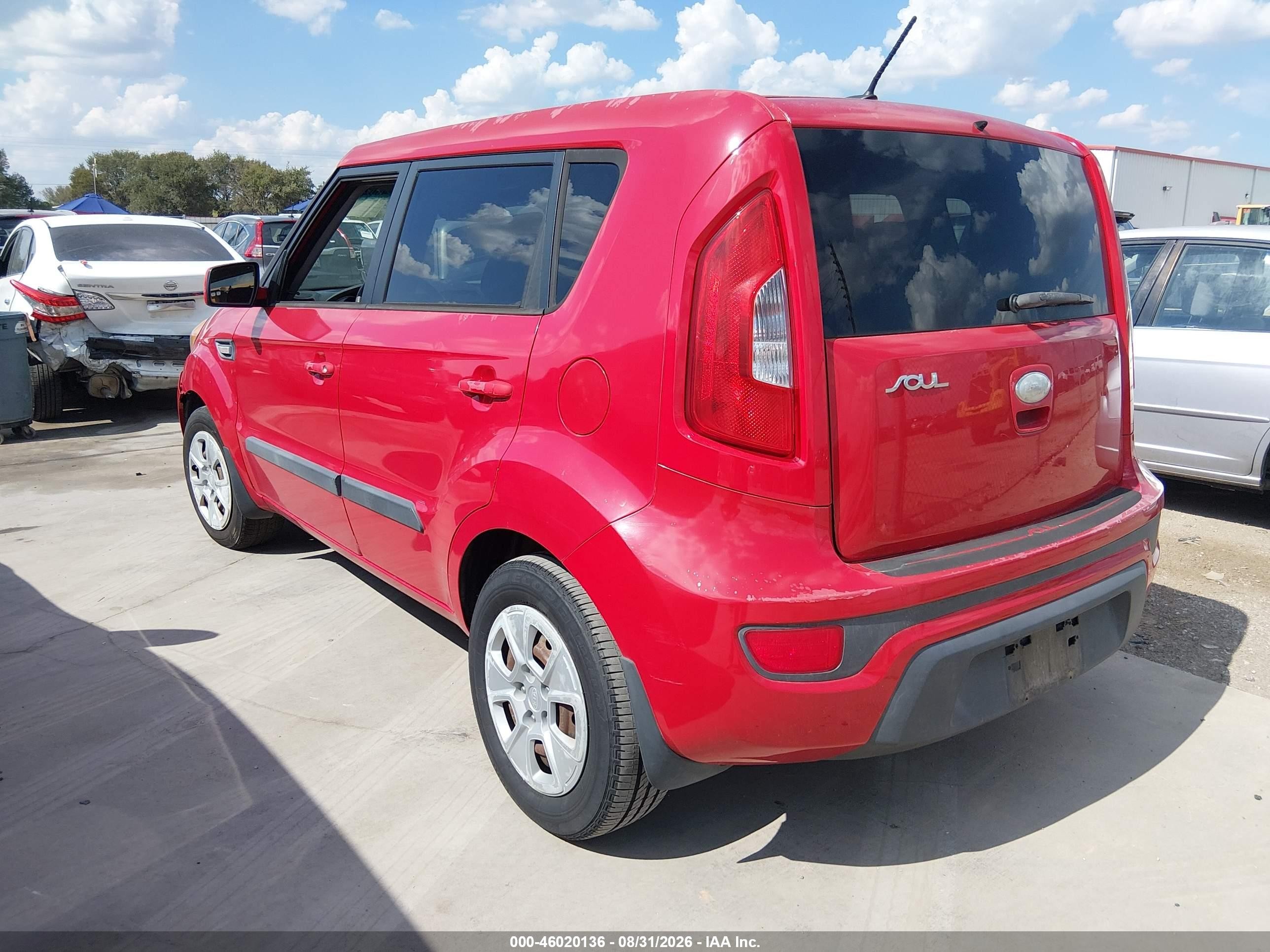 2013 Kia Soul   Red vin: KNDJT2A59D7496124