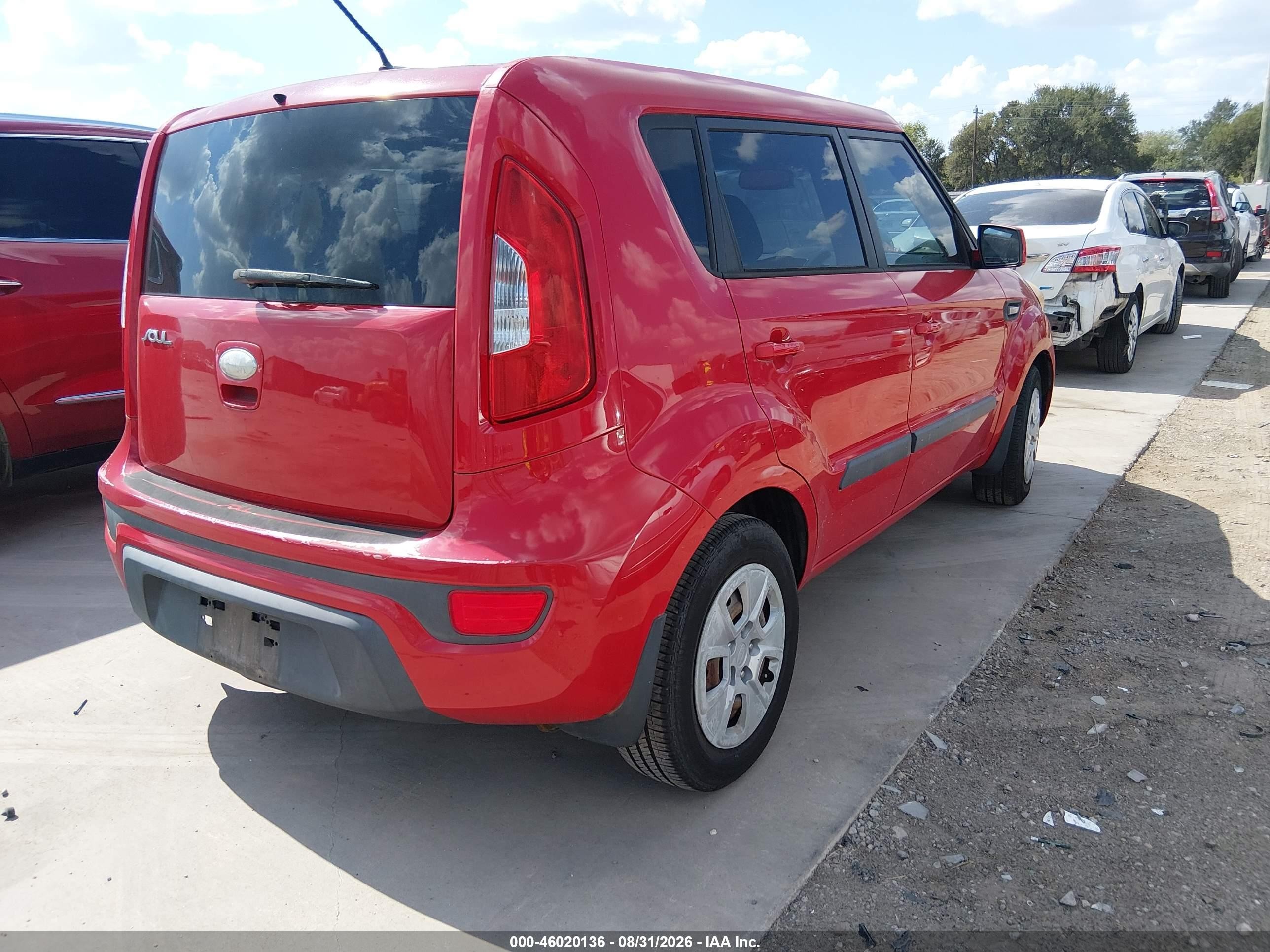 2013 Kia Soul   Red vin: KNDJT2A59D7496124