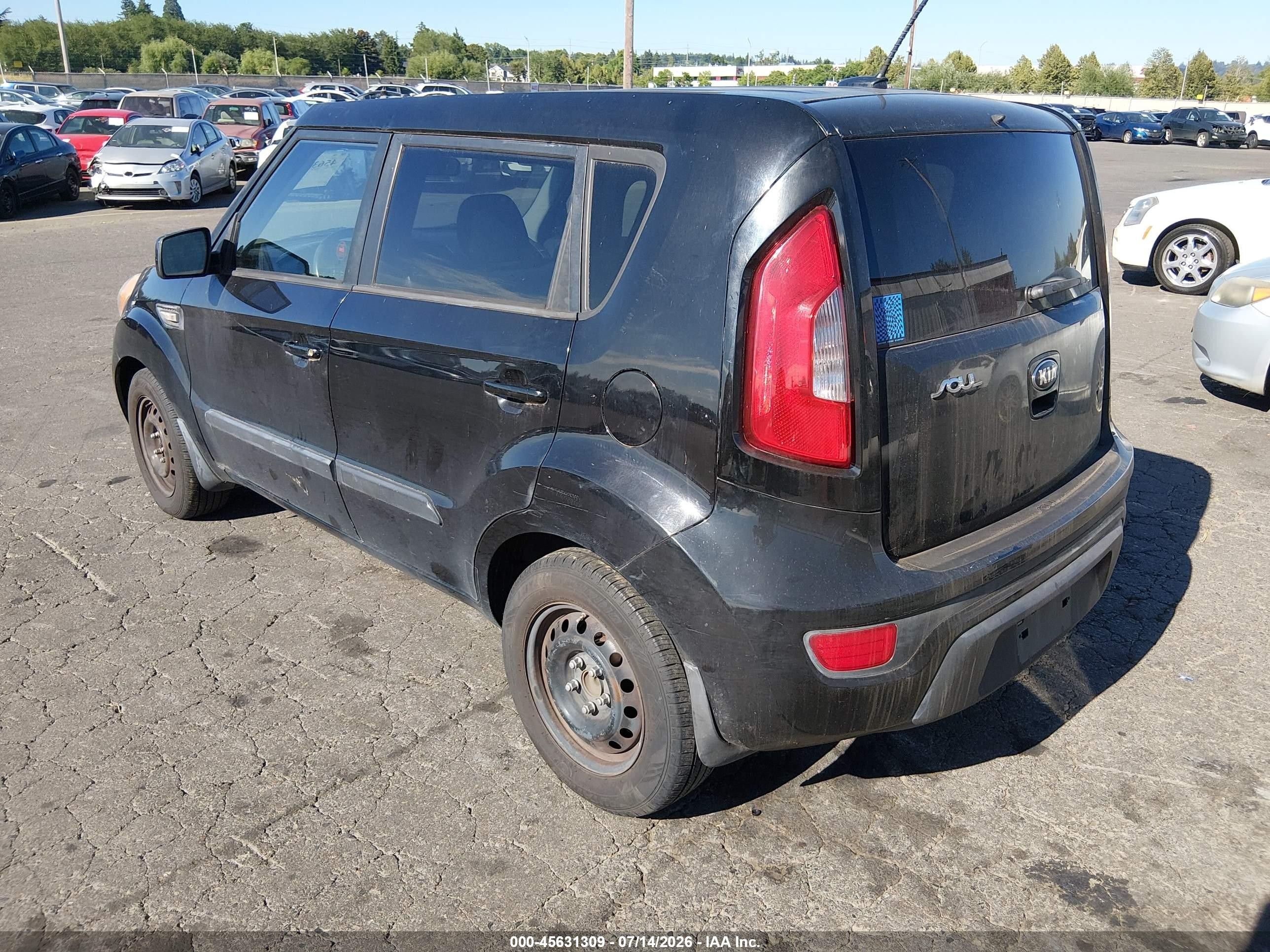 2013 Kia Soul   Черный vin: KNDJT2A59D7566320