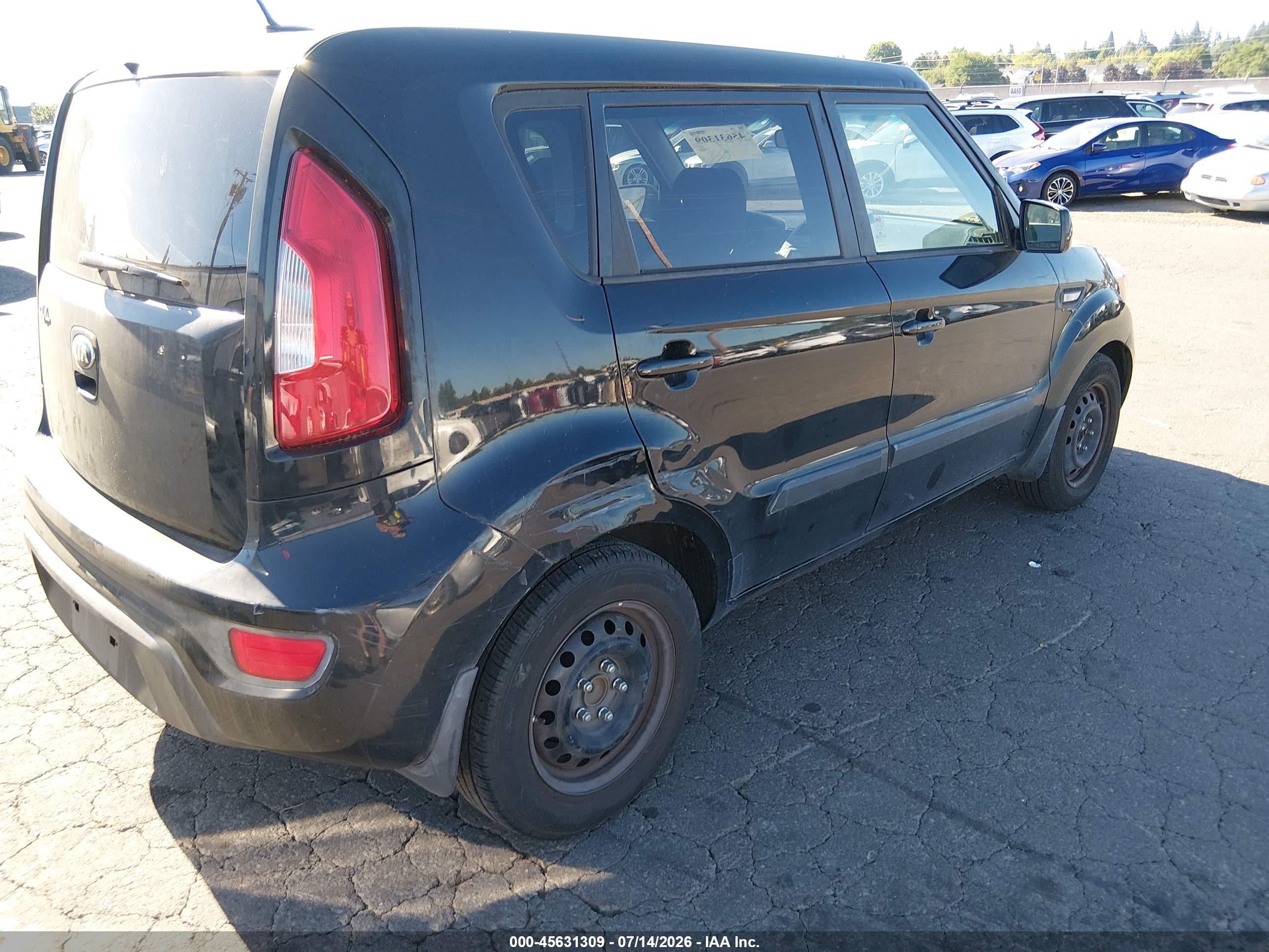 2013 Kia Soul   Черный vin: KNDJT2A59D7566320