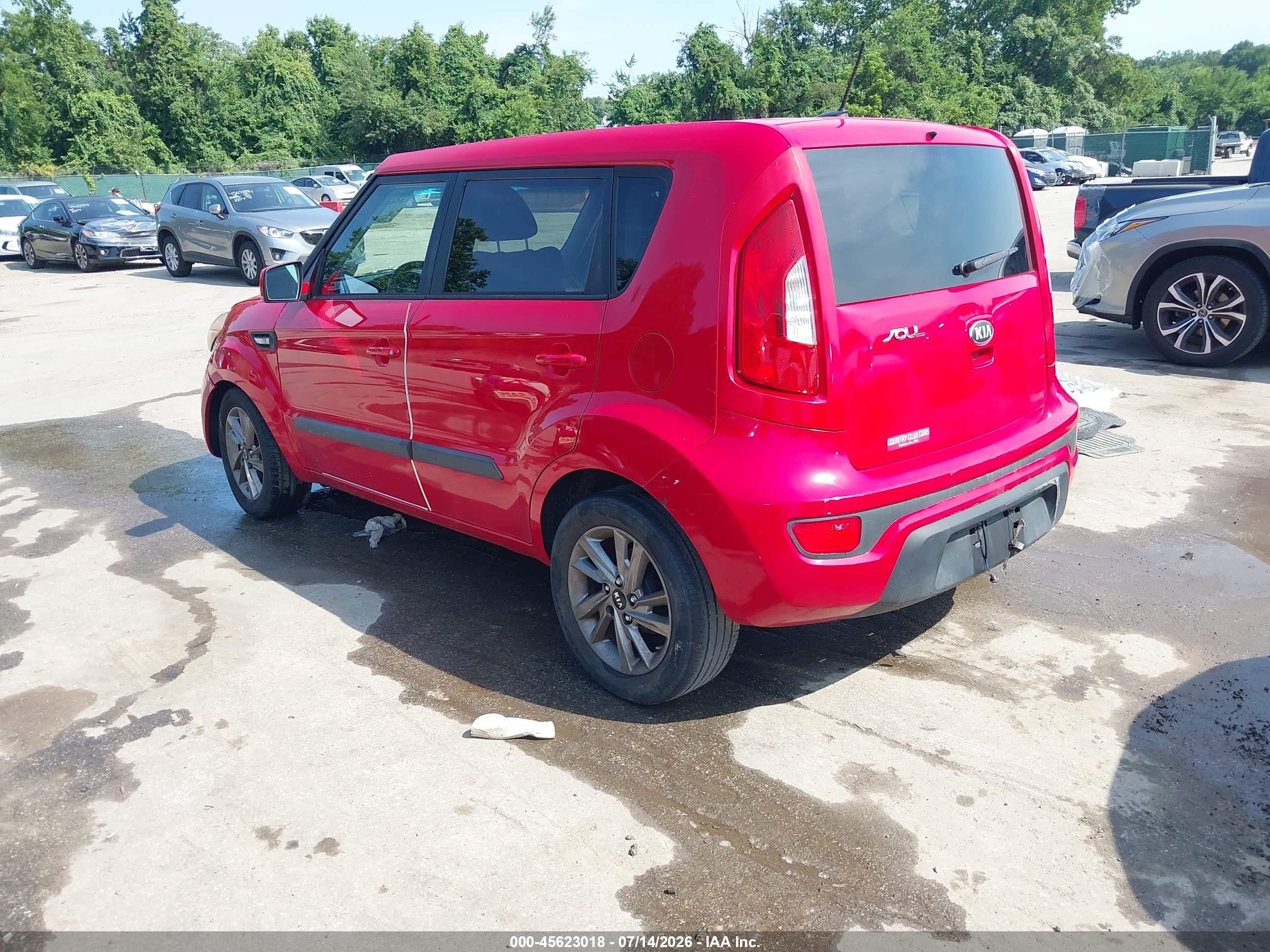 2013 Kia Soul Красный vin: KNDJT2A59D7596899