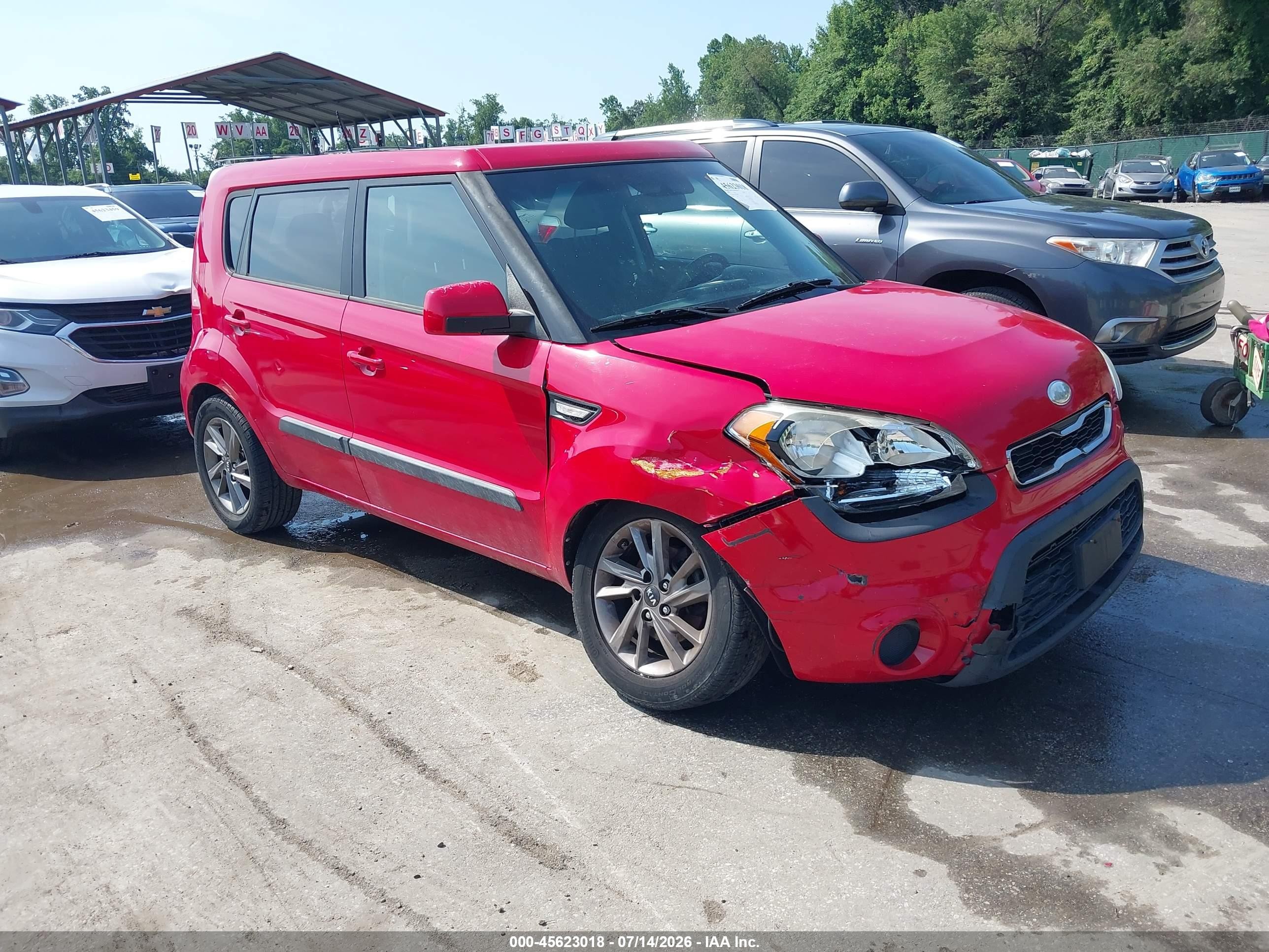 2013 Kia Soul Red vin: KNDJT2A59D7596899
