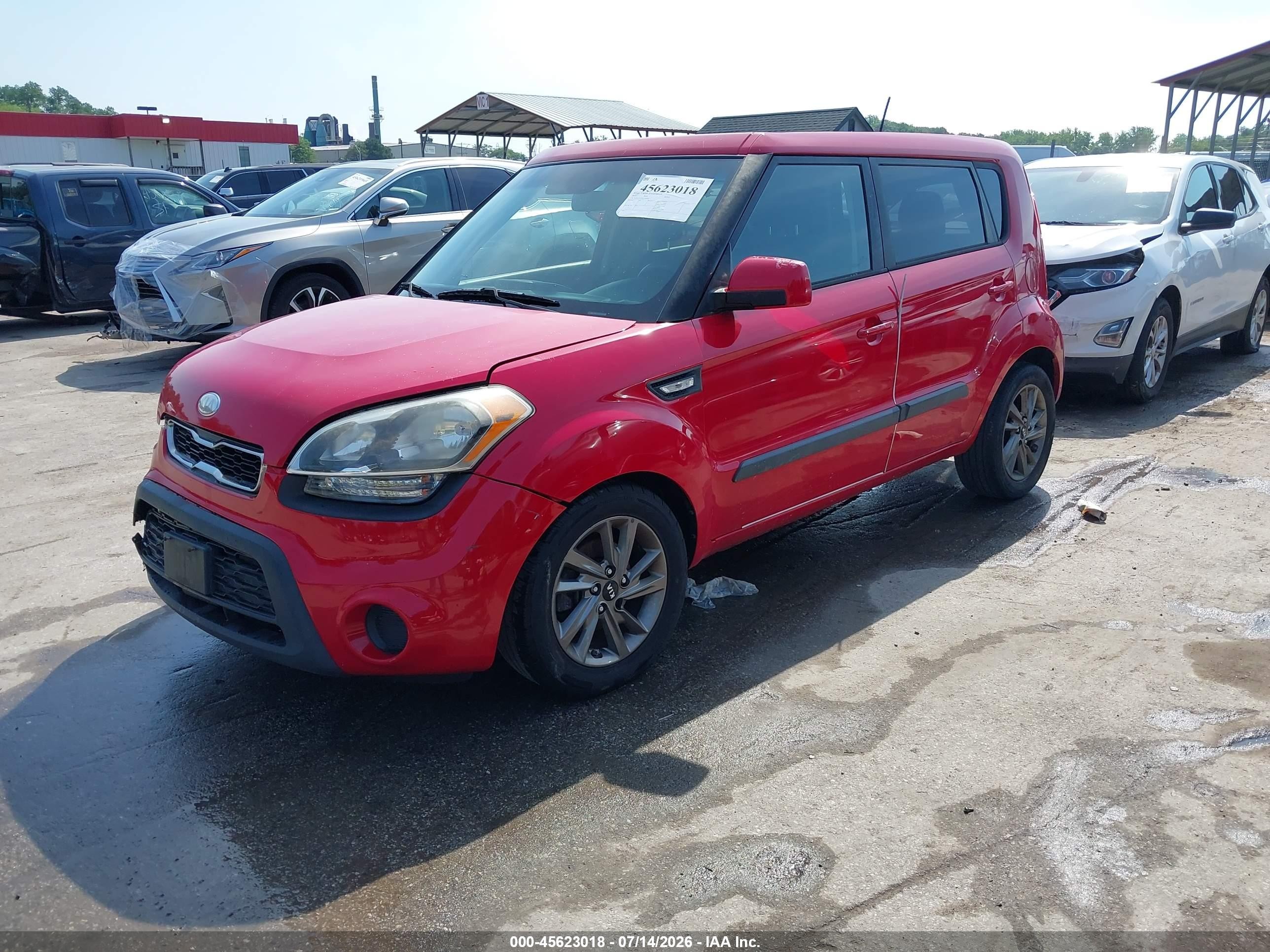 2013 Kia Soul Красный vin: KNDJT2A59D7596899