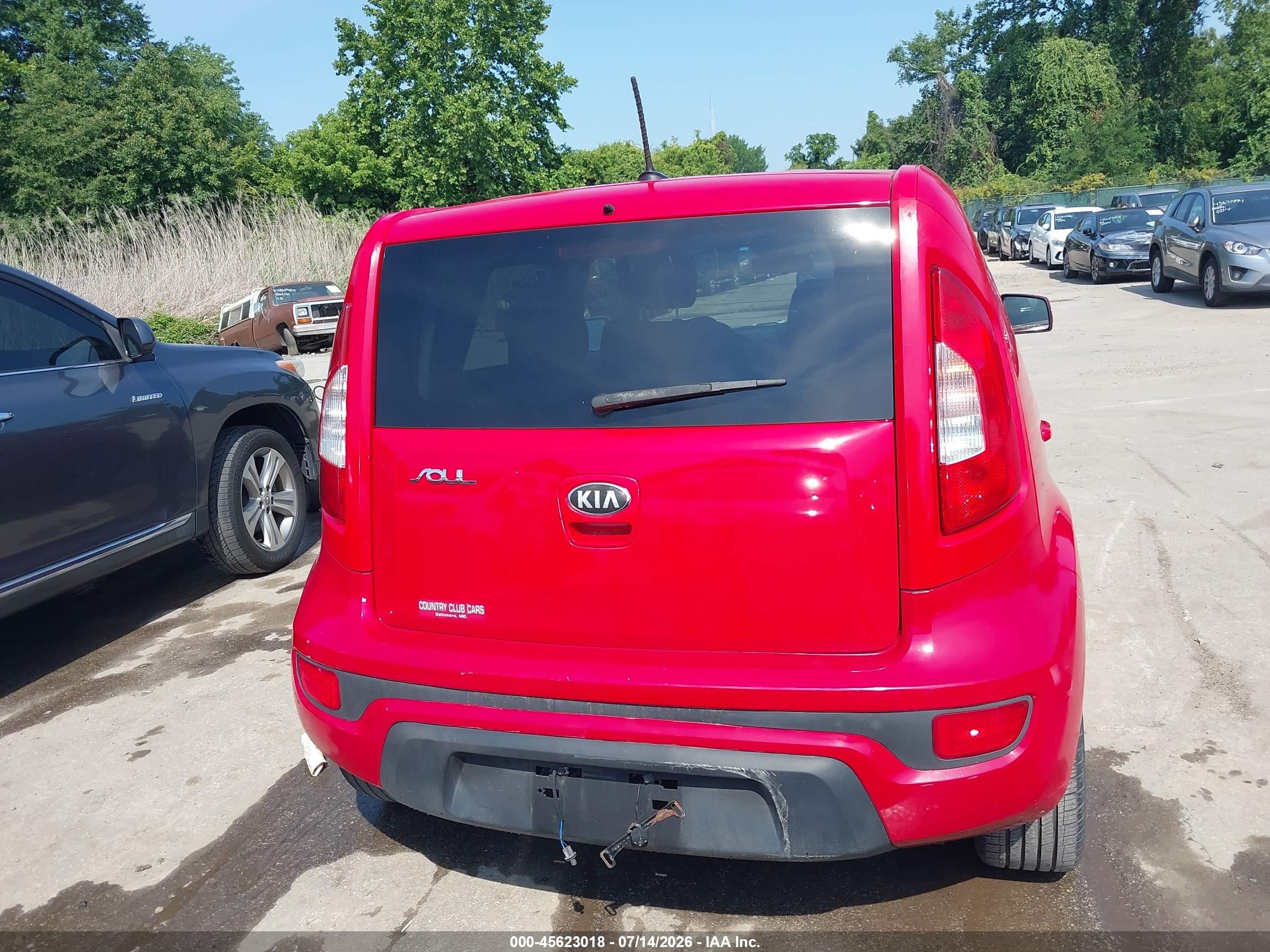 2013 Kia Soul Красный vin: KNDJT2A59D7596899