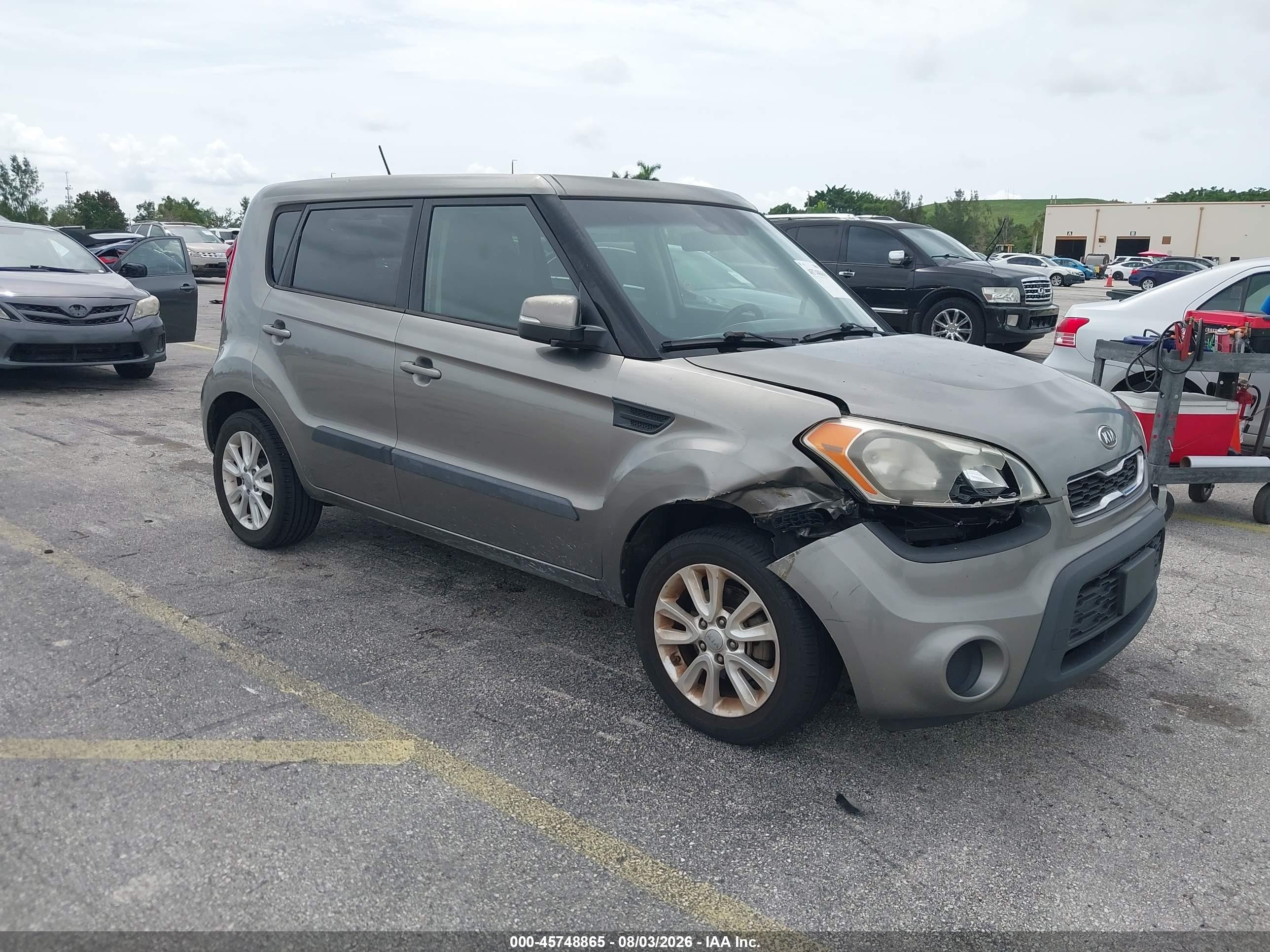 2012 Kia Soul + Gray vin: KNDJT2A60C7444565